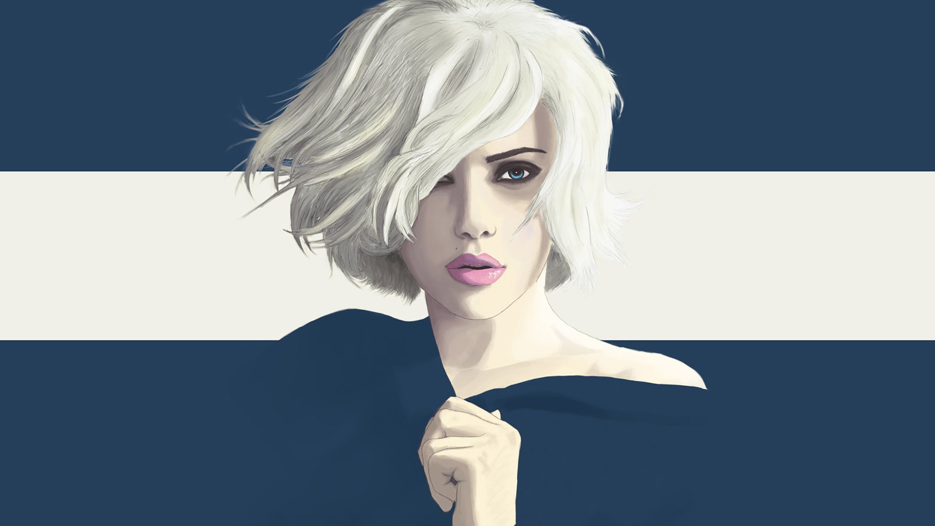 Vector Vexel Yuschav Arly Scarlett Johansson Portrait 1920x1080