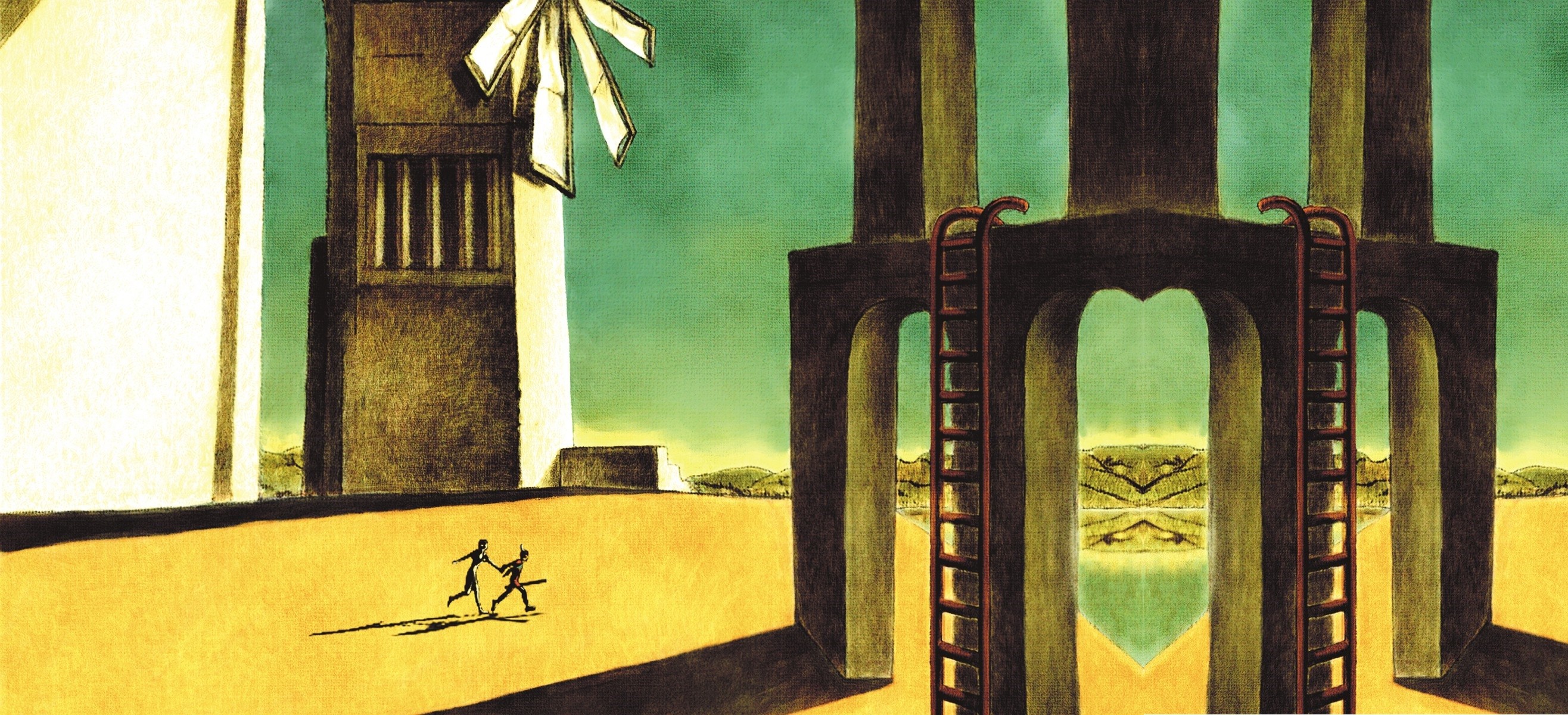 Video Game Art Surreal Artwork Ladders Building Icon 2632x1200