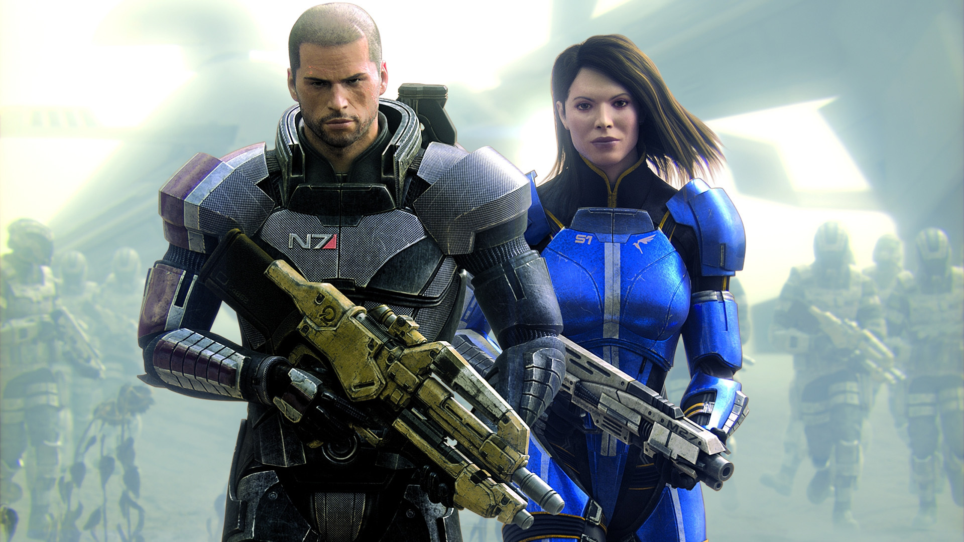 Commander Shepard Ashley Williams Mass Effect Warrior Soldier Game 1920x1080