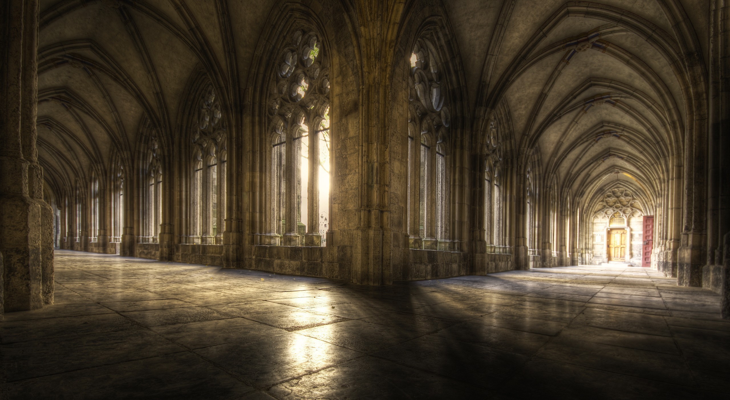 Gothic Architecture Architecture Sunlight Old Building 2560x1404