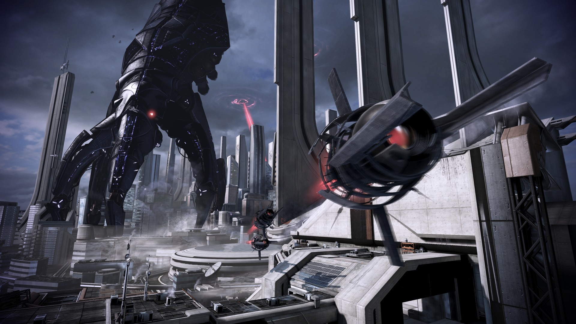 Mass Effect Mass Effect 3 Reapers Video Games City Destruction 1920x1080