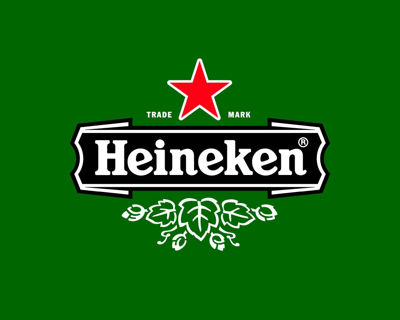 Heineken Logo Beer Green Background 1280x1024