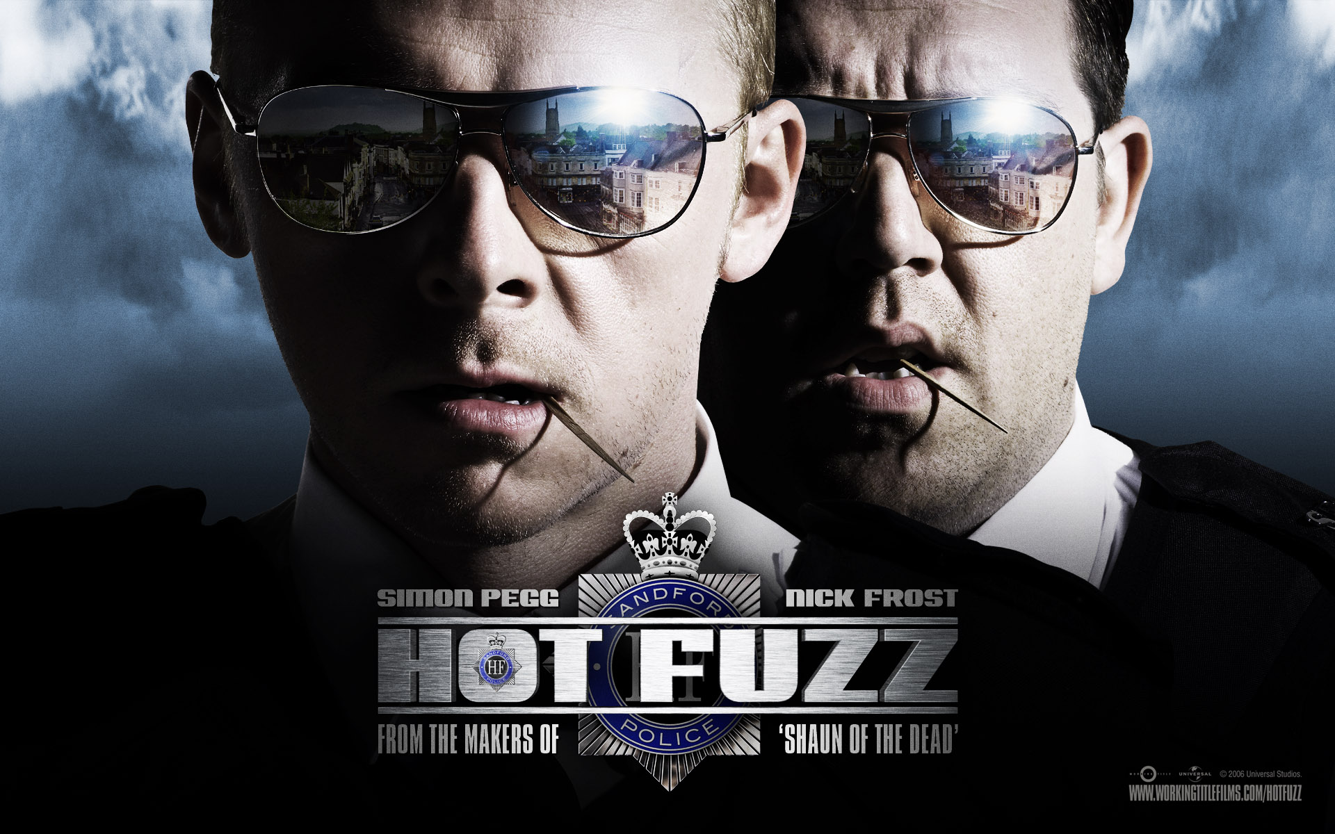 Movie Hot Fuzz Simon Pegg Nicholas Angel Nick Frost PC Danny Butterman 1920x1200