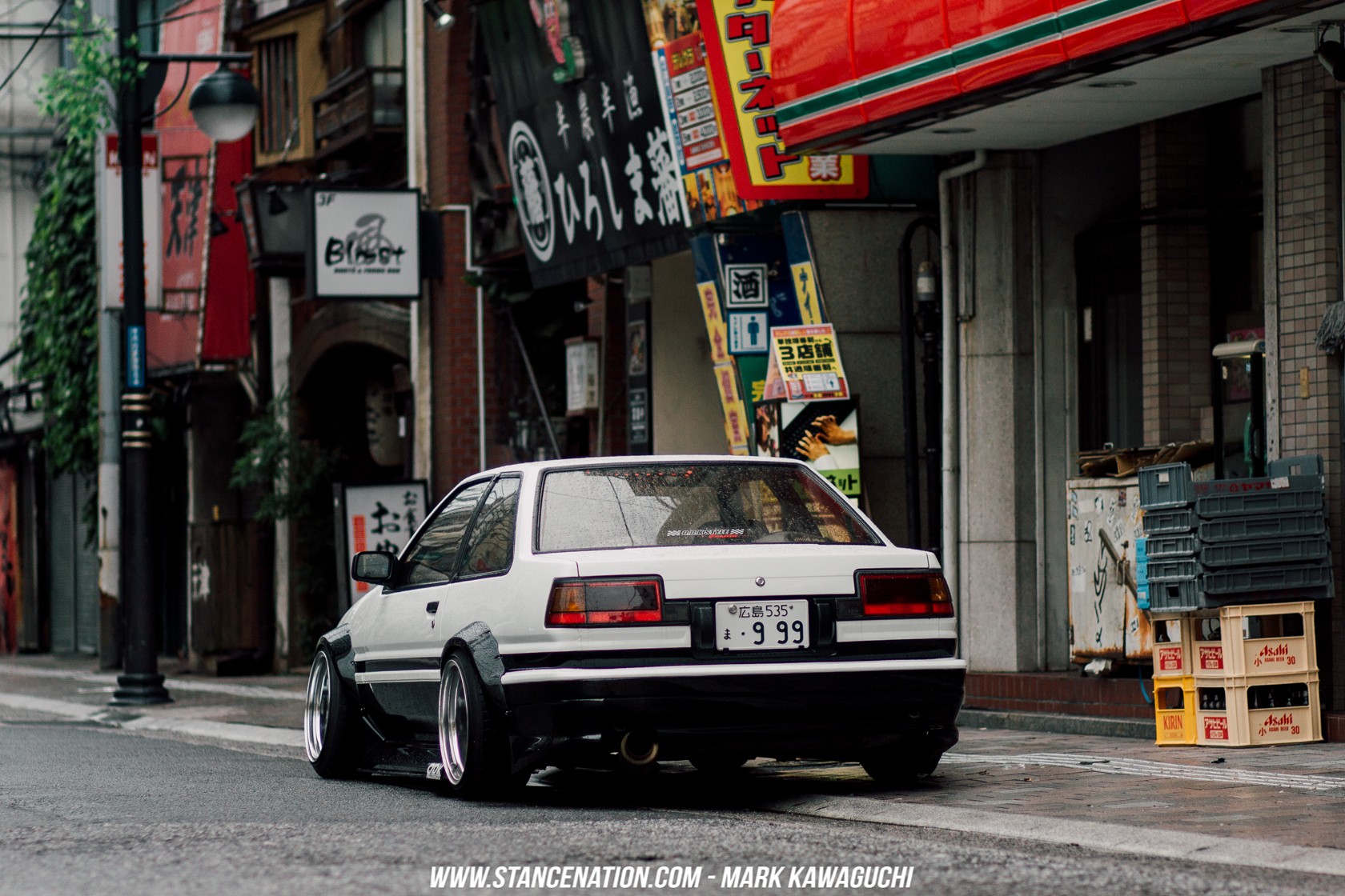 Toyota AE86 Asia Numbers Car White Cars Vehicle Urban 1680x1120