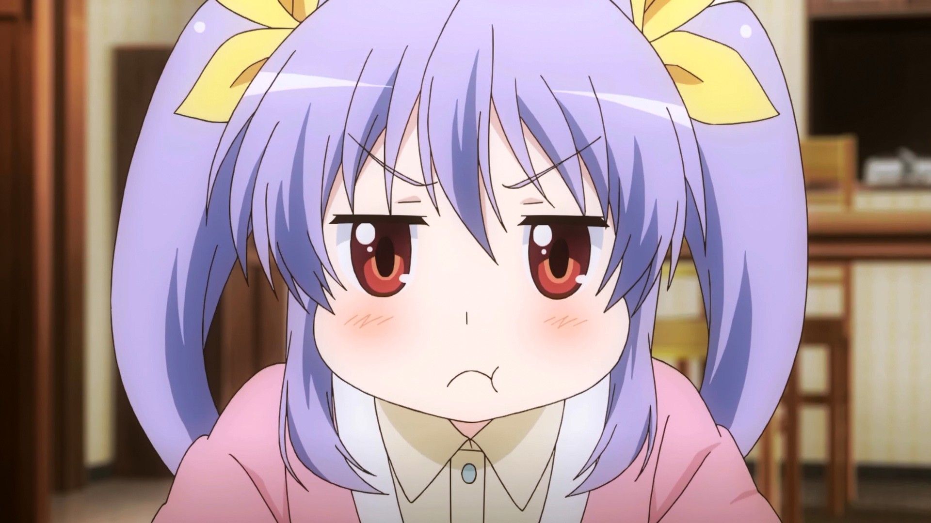 Miyauchi Renge Non Non Biyori Red Eyes Purple Hair 1920x1080