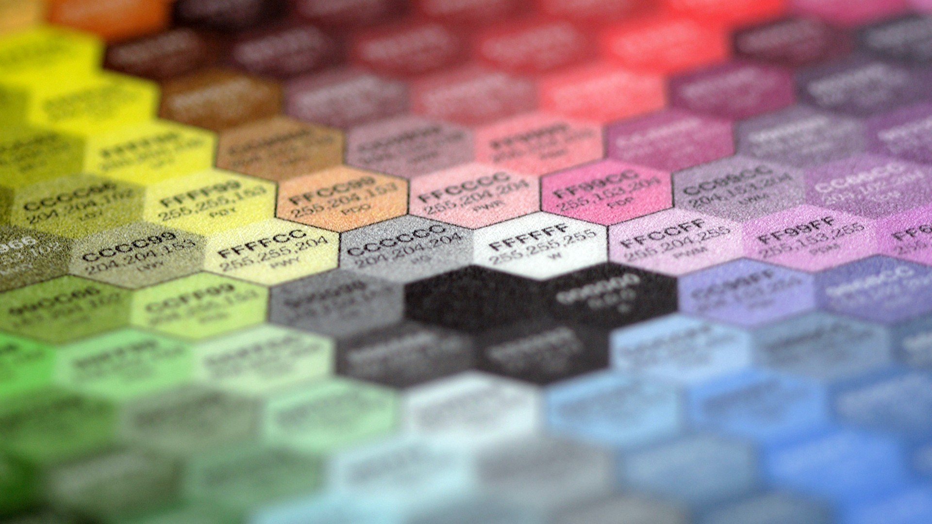 Colorful Hexagon Blurred Color Codes 1920x1080