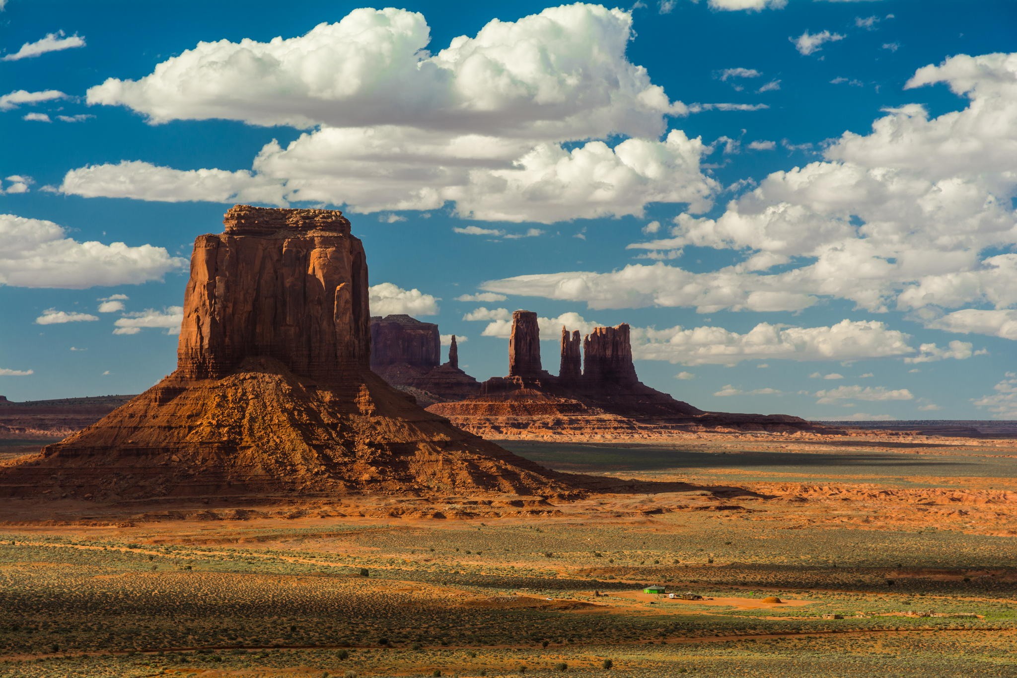Monument Valley Mountains Southwest USA Clouds Nature 2048x1365