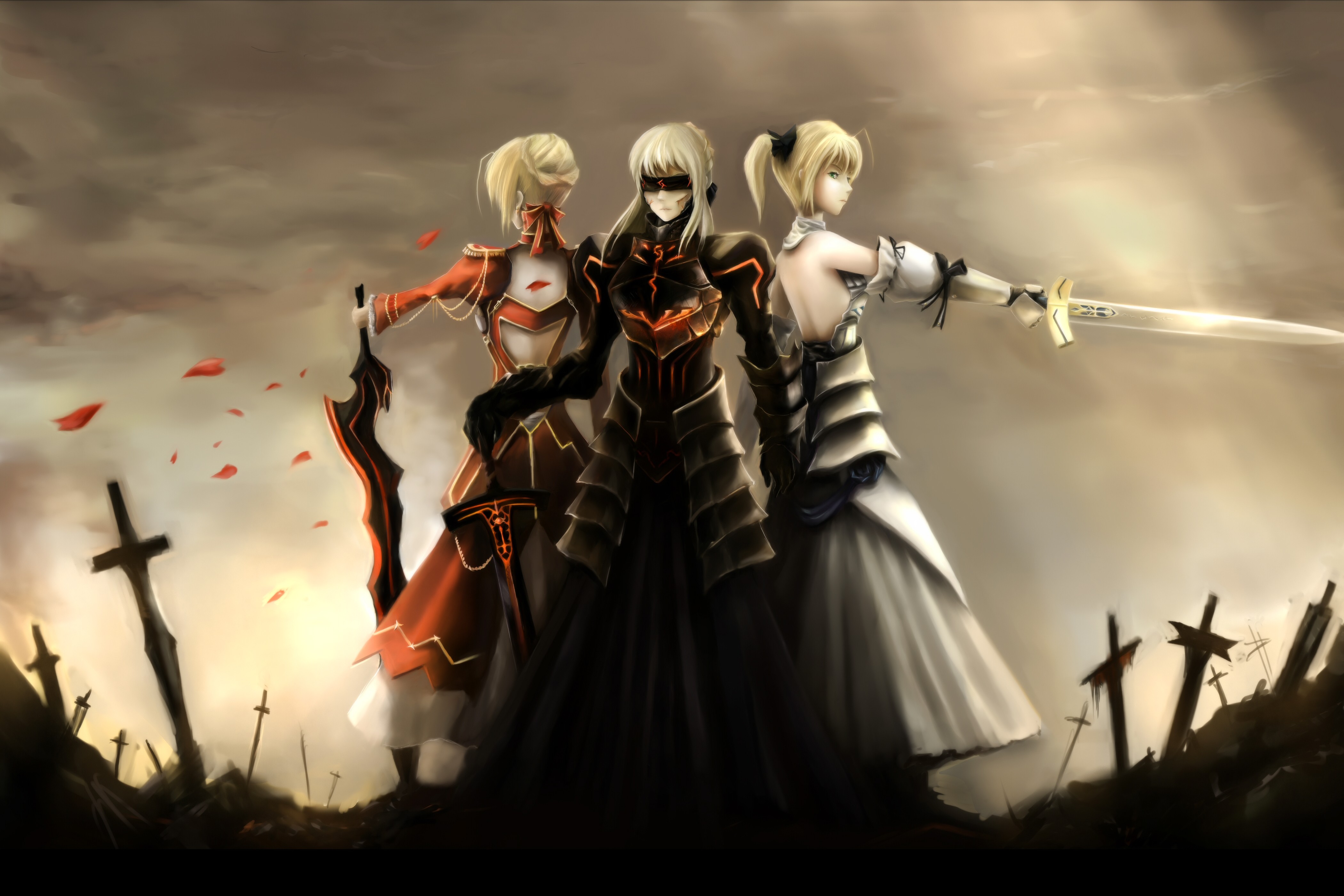 Anime Anime Girls Fate Series Saber Alter Saber Lily Saber Fate Stay Night Saber Extra Sword 4200x2800