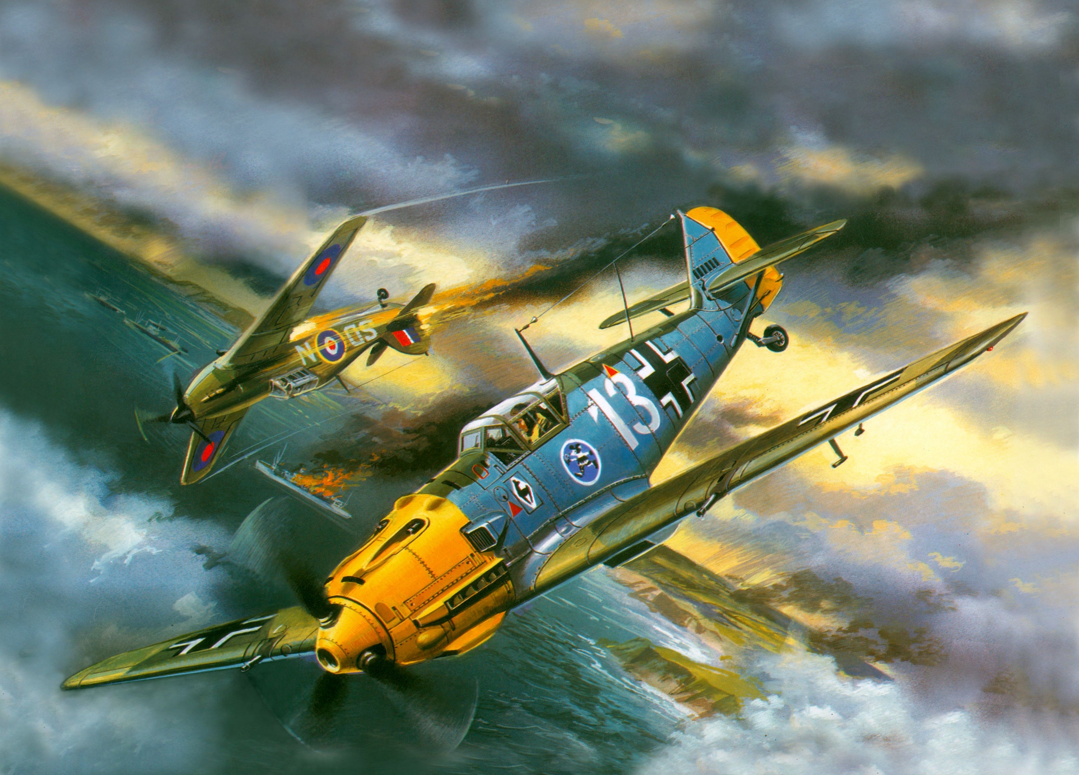 Messerschmitt, Messerschmitt Bf 109, Luftwaffe, Aircraft, Military,  Artwork, Military Aircraft, World War II, Germany Wallpapers HD / Desktop  and Mobile Backgrounds