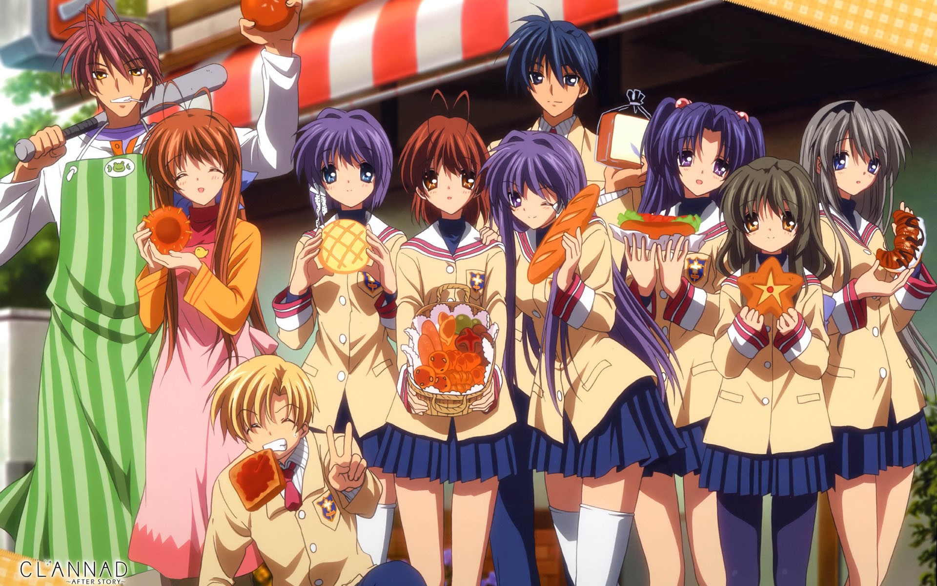 Tomoya Okazaki Sakagami Tomoyo Nagisa Furukawa Anime Girls Anime Clannad 1920x1200