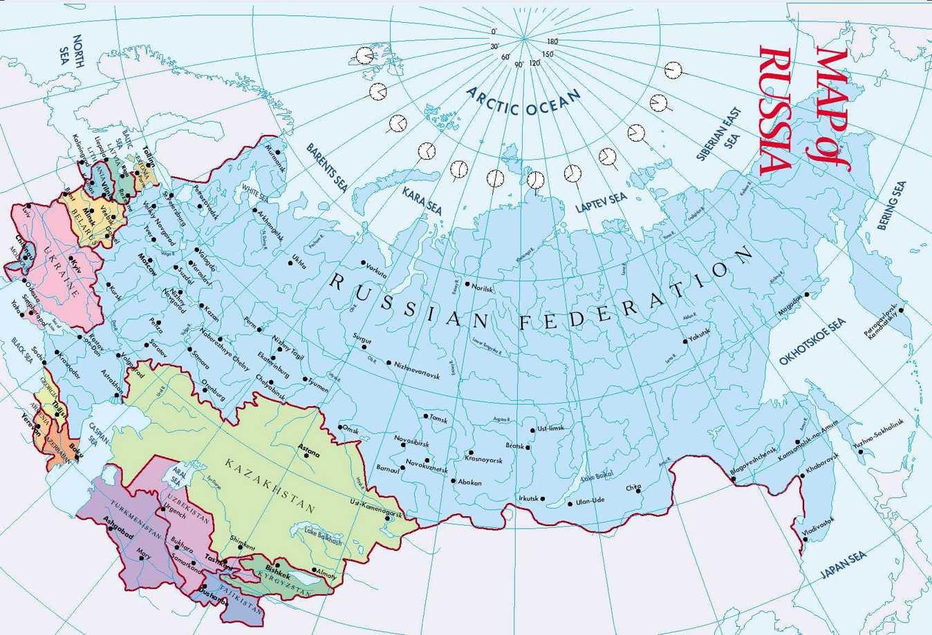 Map Kazakhstan North Pole 1348x919