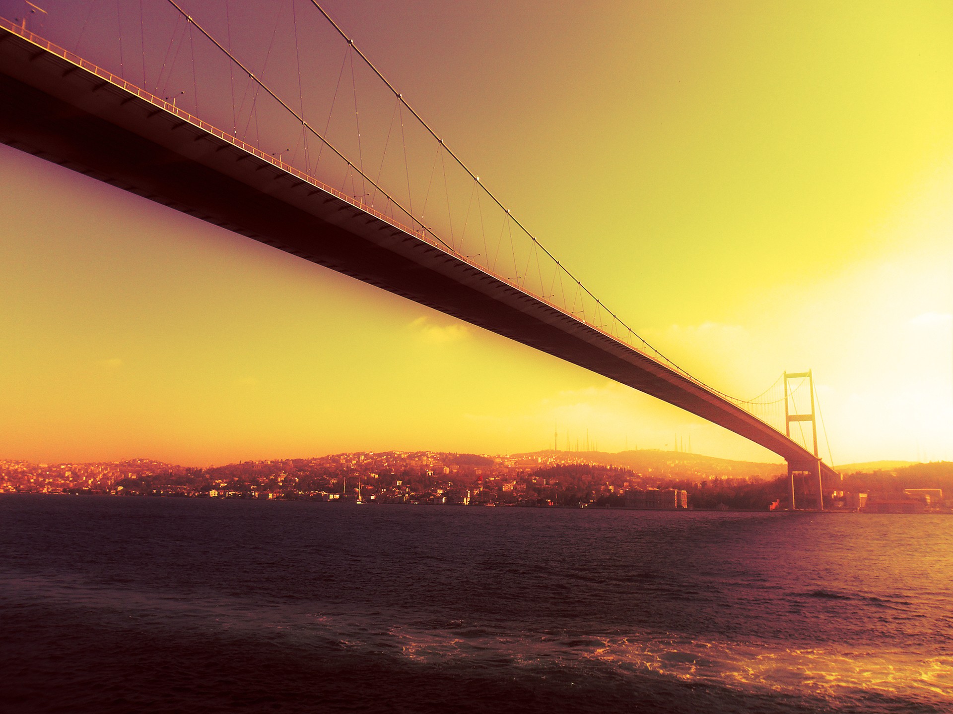 Istanbul Bosphorus Bridge Sunset 1920x1440