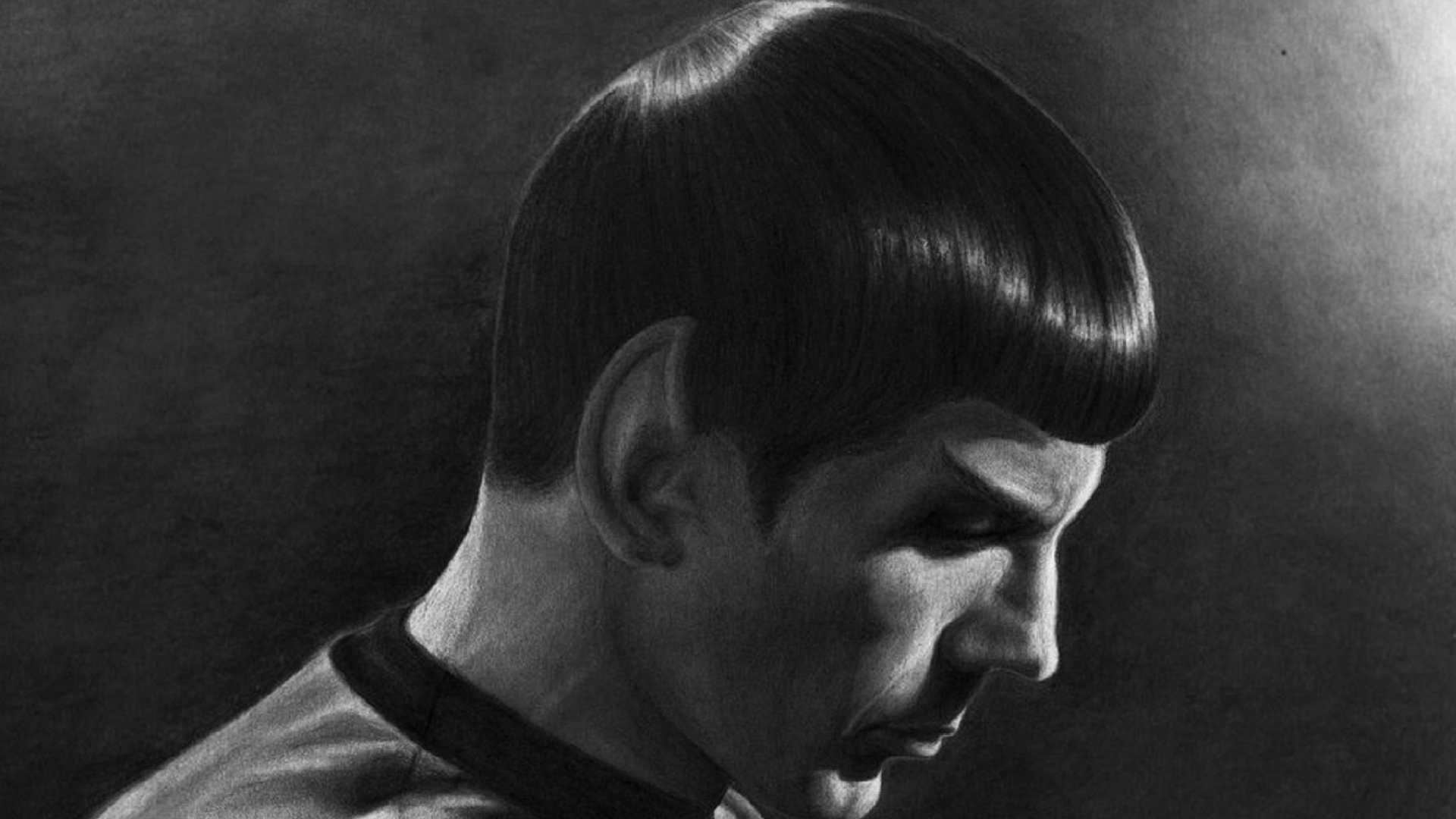 Leonard Nimoy Spock Drawing Star Trek 1920x1080