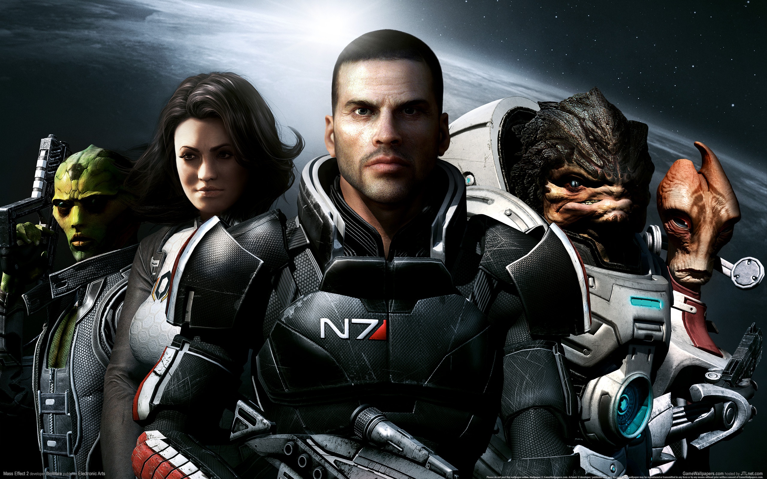 Thane Krios Miranda Lawson Commander Shepard Grunt Mass Effect Mordin Solus 2560x1600