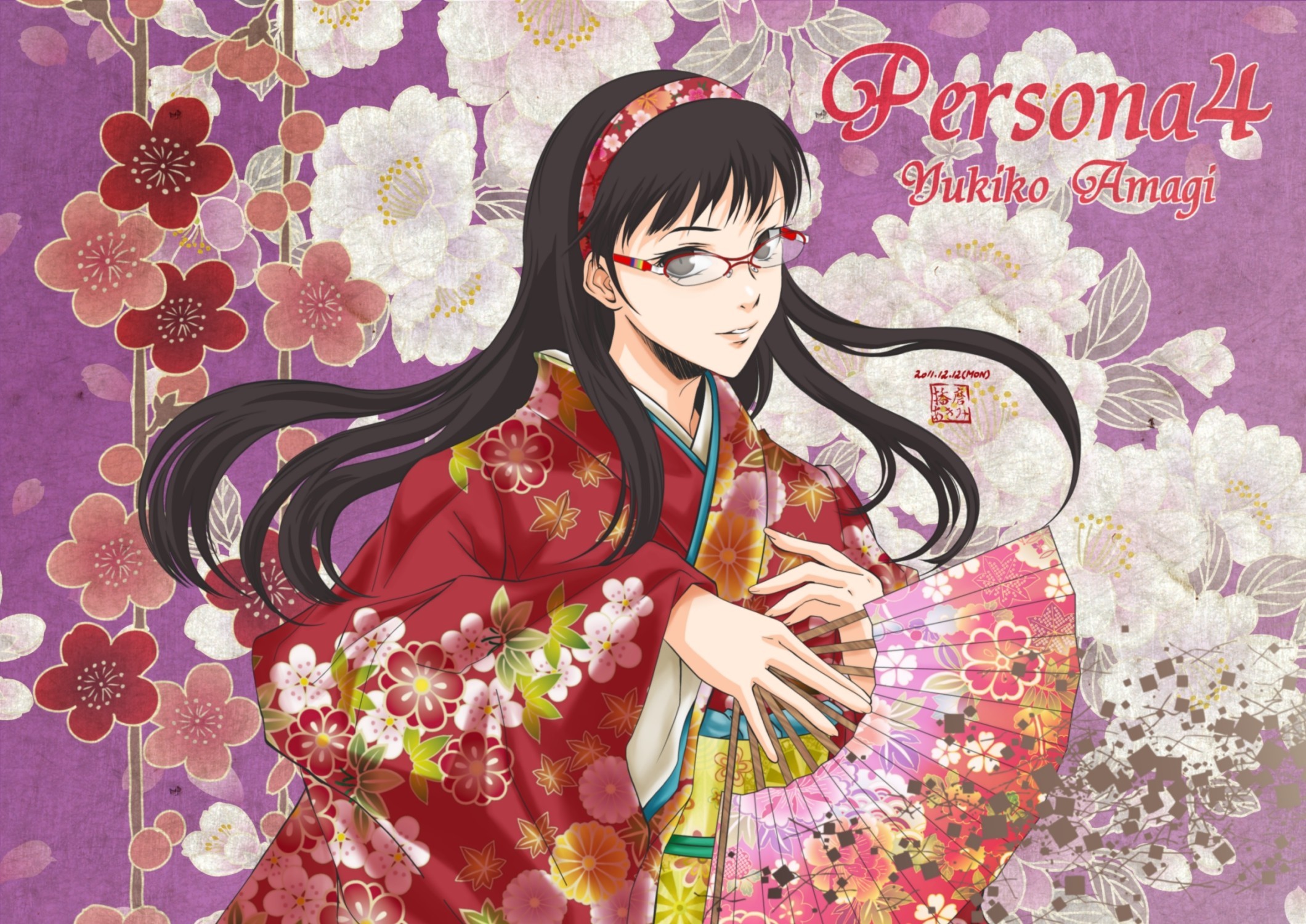 Persona Series Persona 4 Yukata Dark Hair Anime Girls Video Games Amagi Yukiko 2120x1500