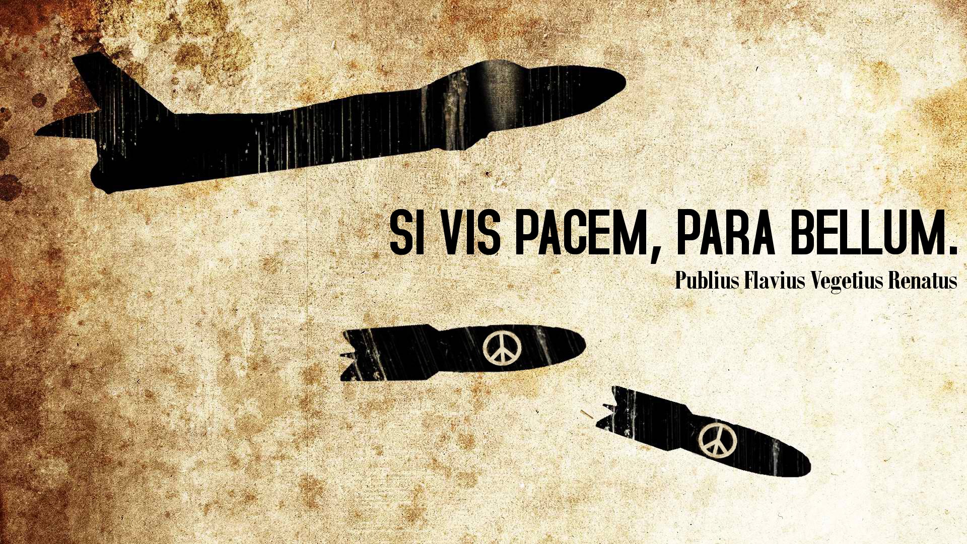 Quote Latin Aircraft Peace Sign Grunge 1920x1080