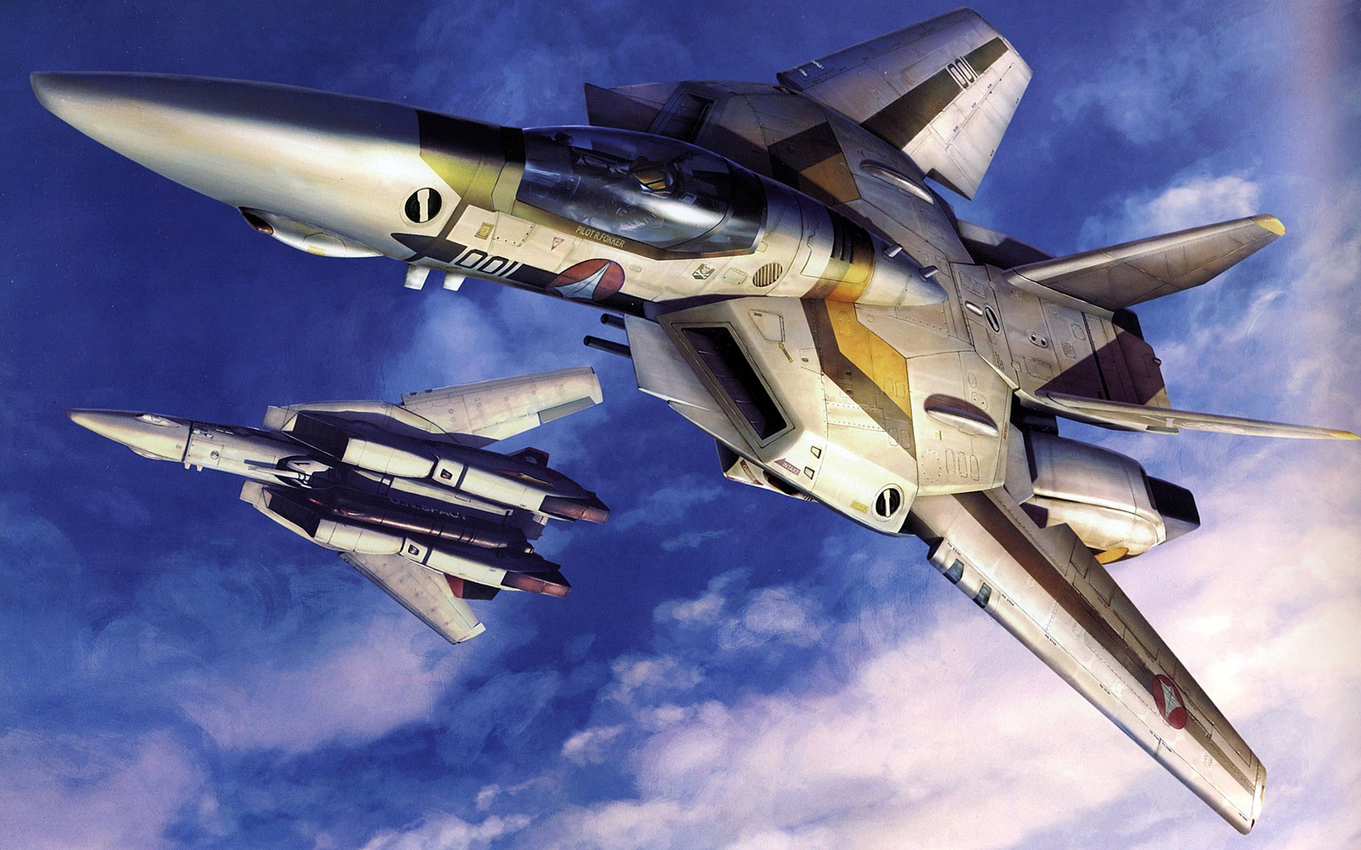 Jet Fighter Military Aircraft Military Airplane Macross Robotech VF1 1920x1200