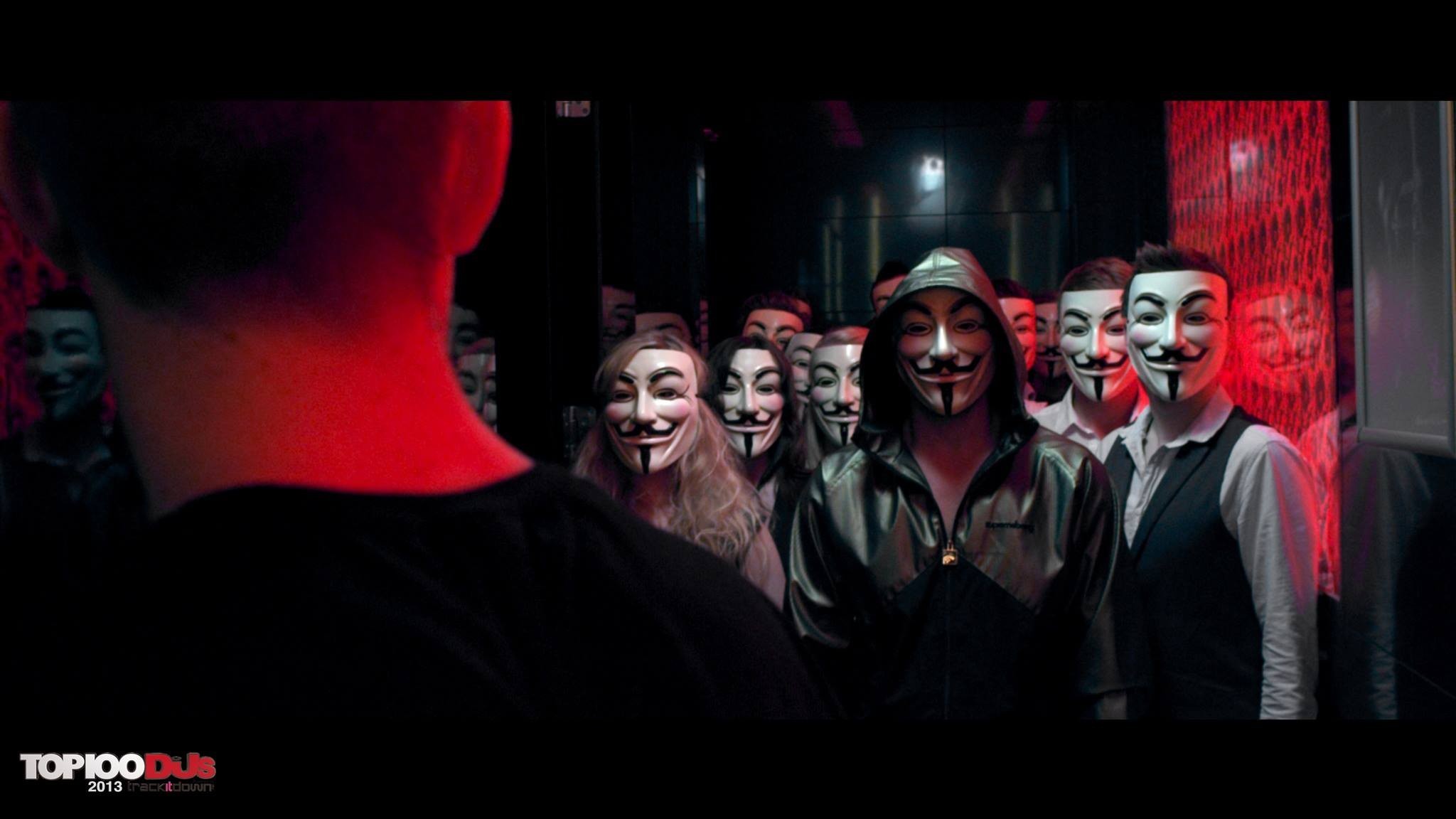 Guy Fawkes Mask Anonymous Creepy Red Guy Fawkes Mask 2048x1152