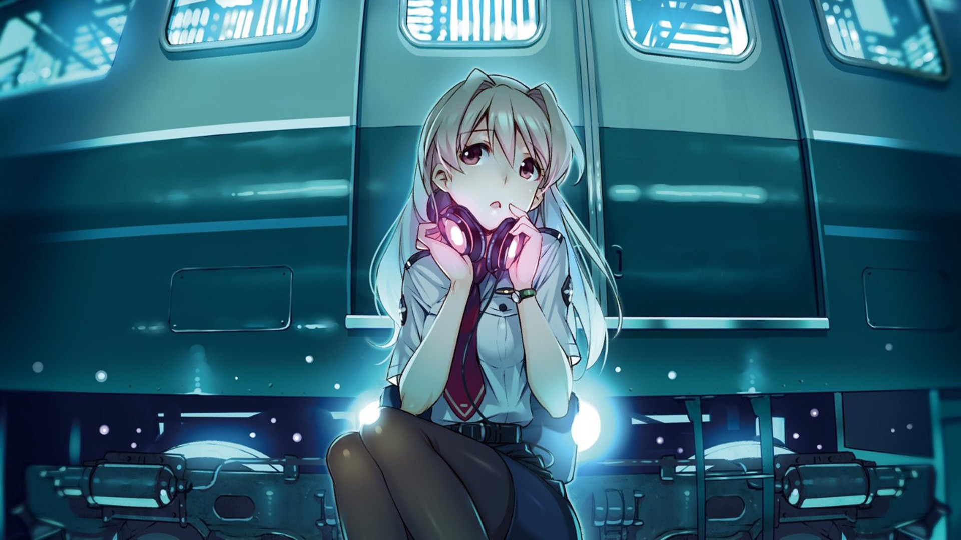 Rail Wars Koumi Haruka Anime Girls Anime Headphones 1920x1080