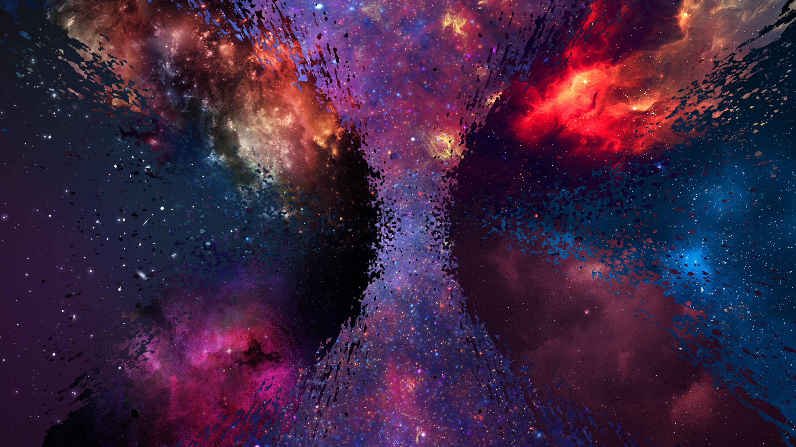 Galaxy Nova Space Shattered Spray Milky Way 2560x1440