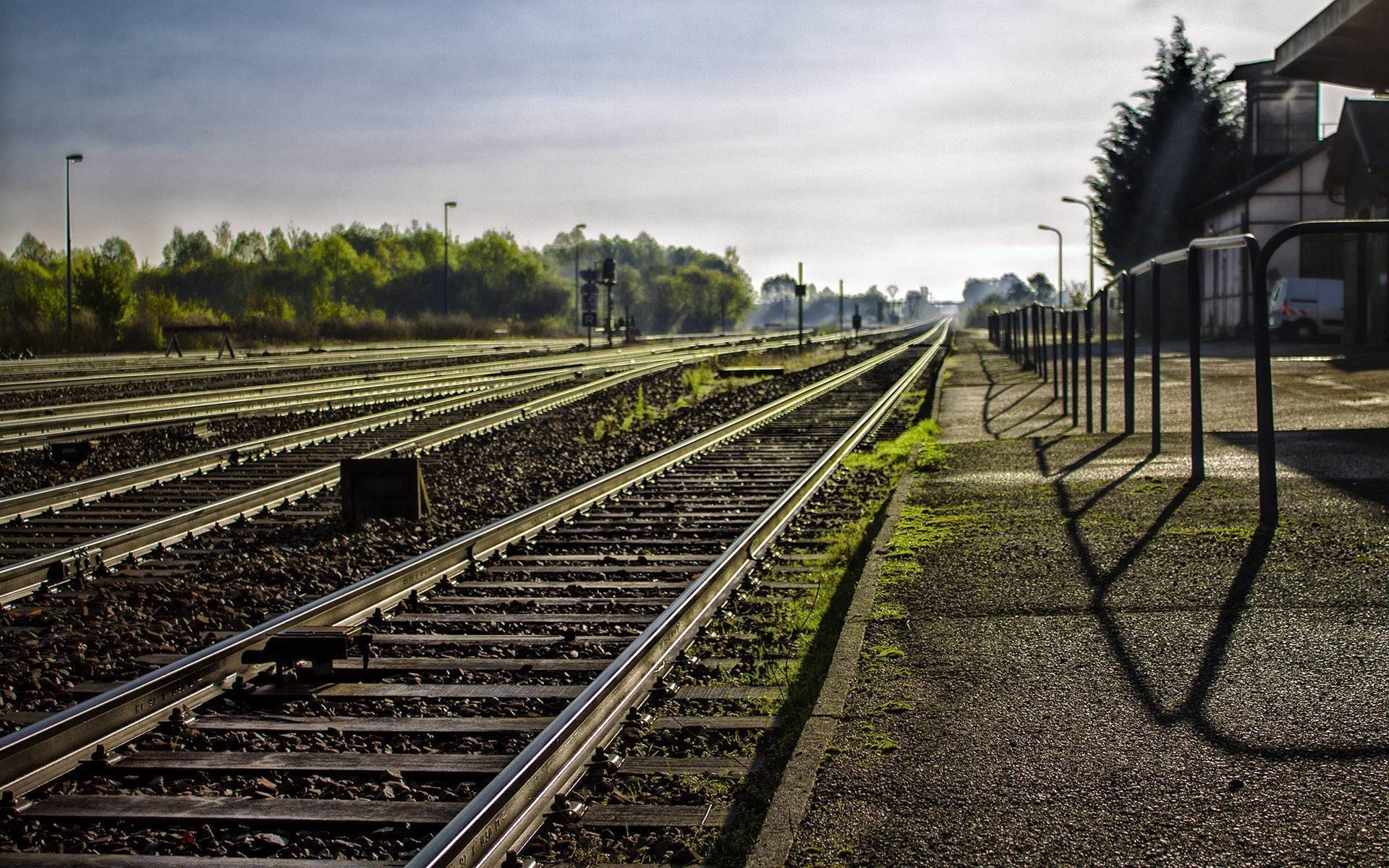 Railway Moss Sunlight Railway Station 1920x1200