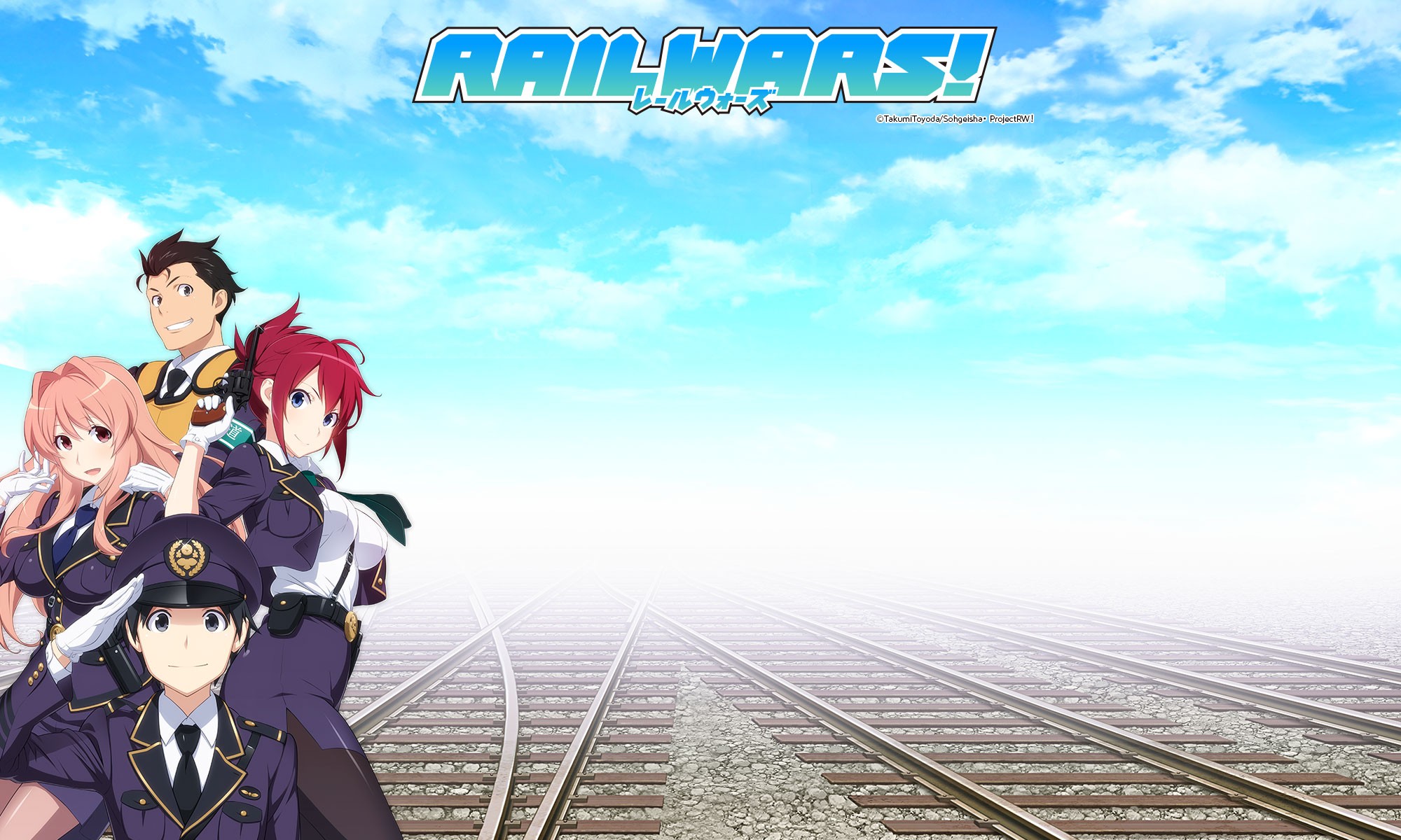 Rail Wars Anime Koumi Haruka Sakurai Aoi Iwaizumi Shou Anime Boys Anime Girls Cyan 2000x1200