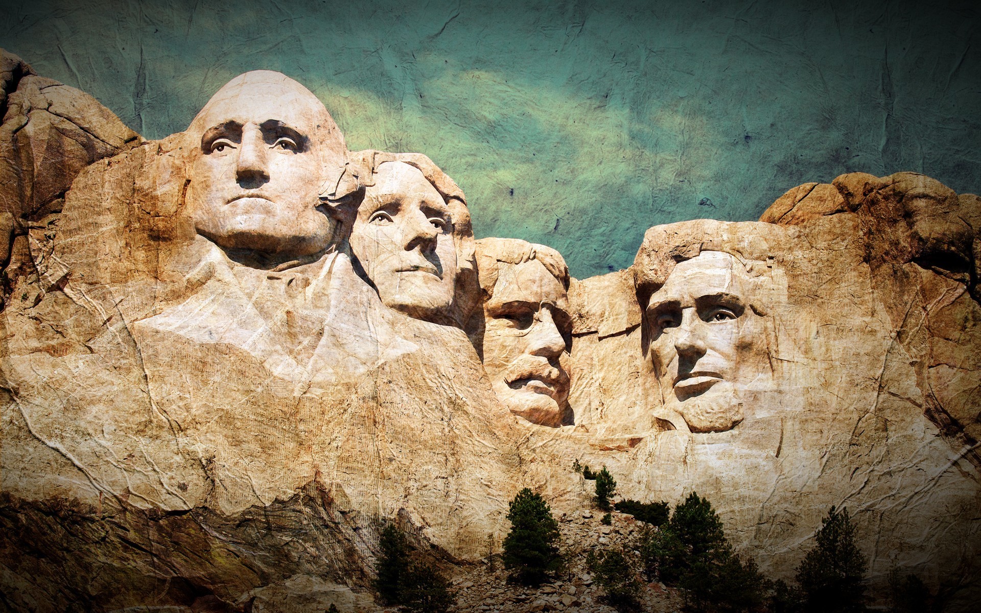 Monuments Mount Rushmore Mountains Filter Presidents 1920x1200