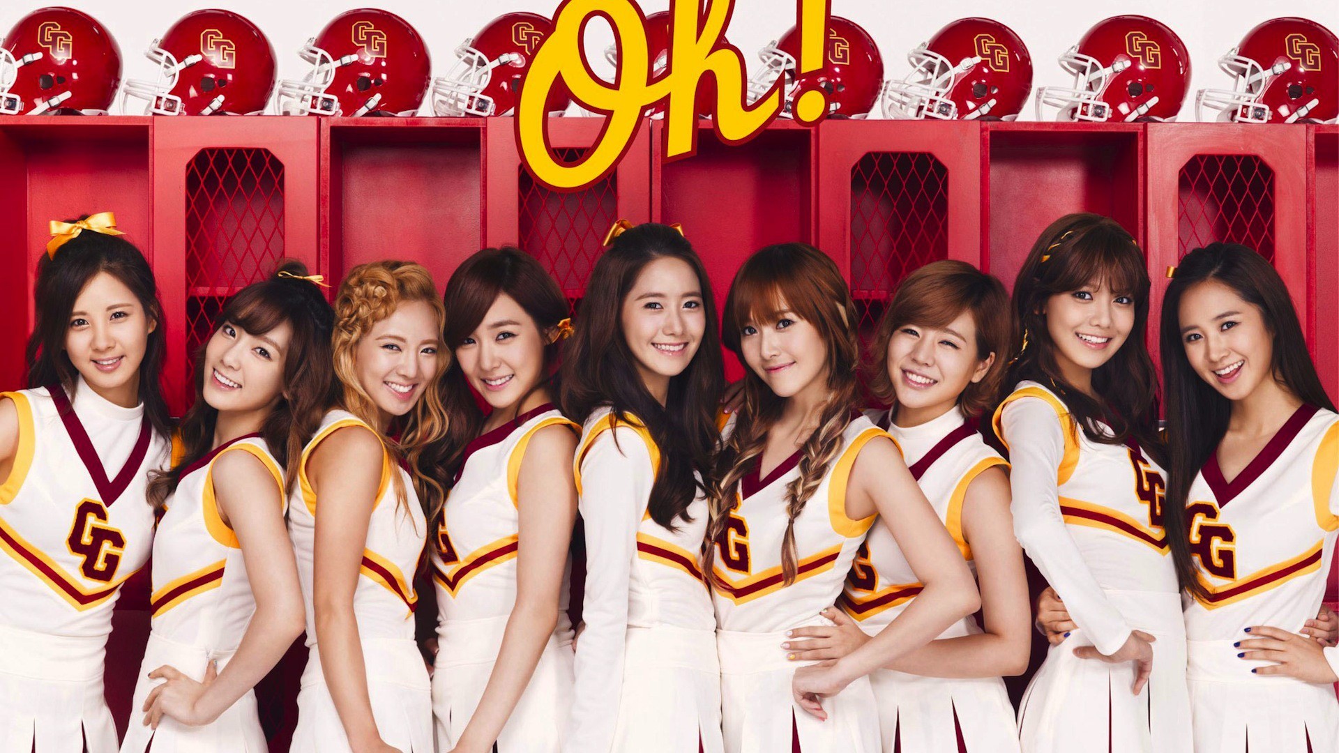 SNSD Girls Generation Asian Model Musician Korean Cheerleaders Brunette 1920x1080