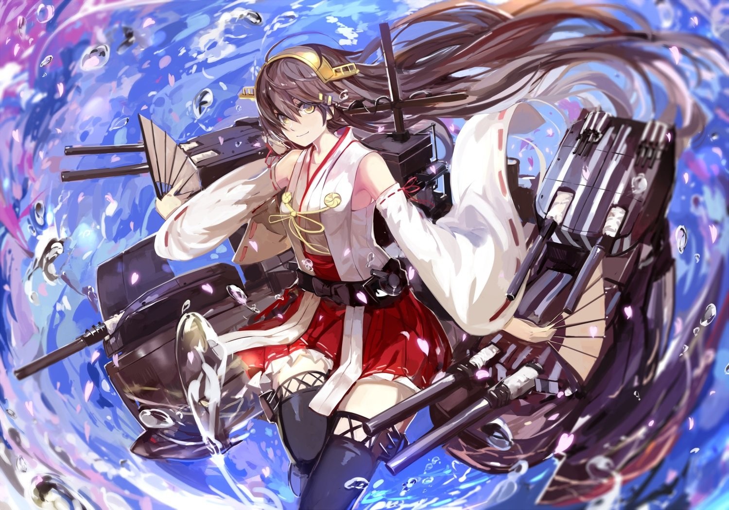 Kantai Collection Haruna KanColle Miko Saberiii 1500x1050