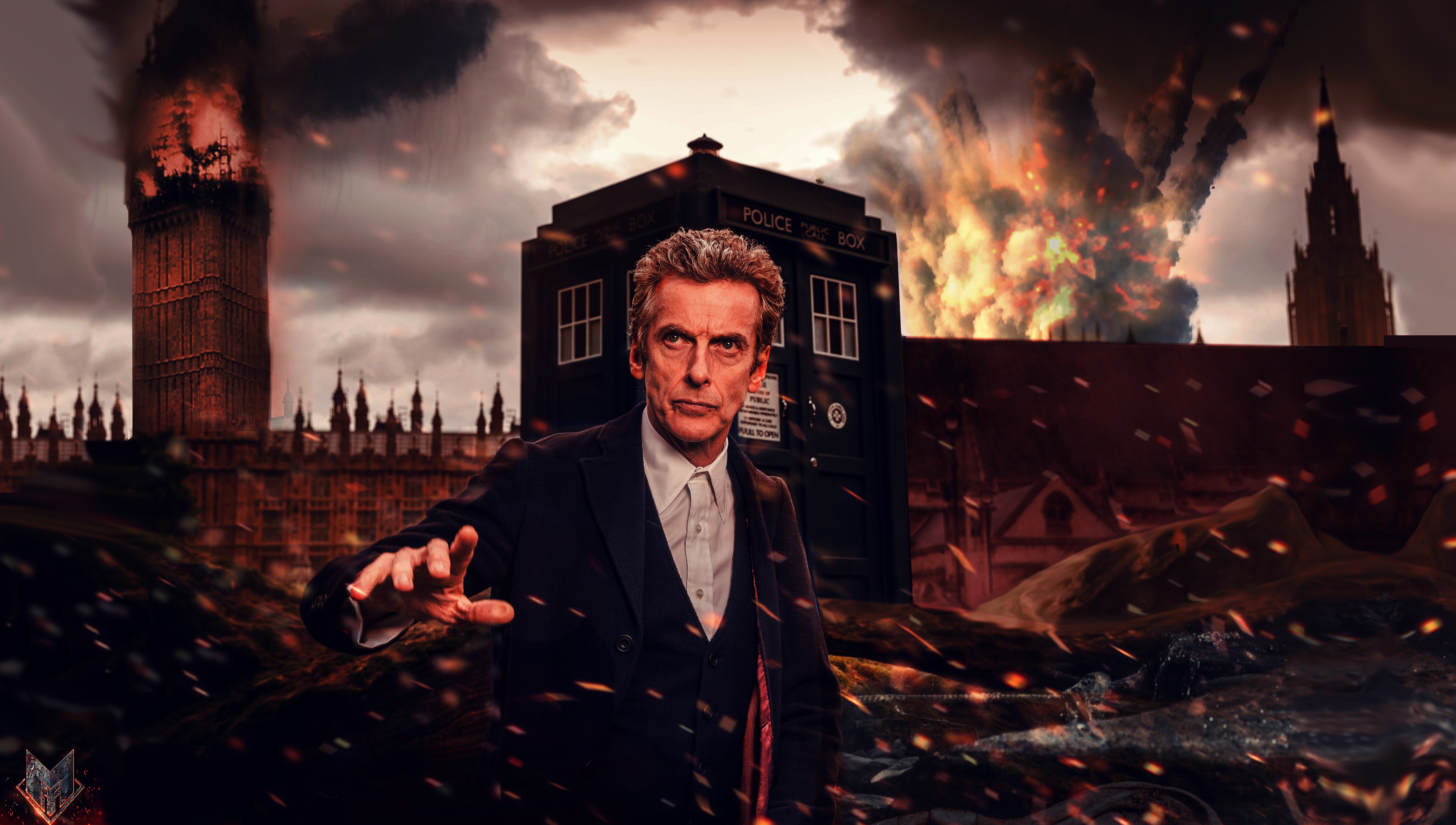 Doctor Who The Doctor TARDiS London Peter Capaldi Destruction 4708x2667
