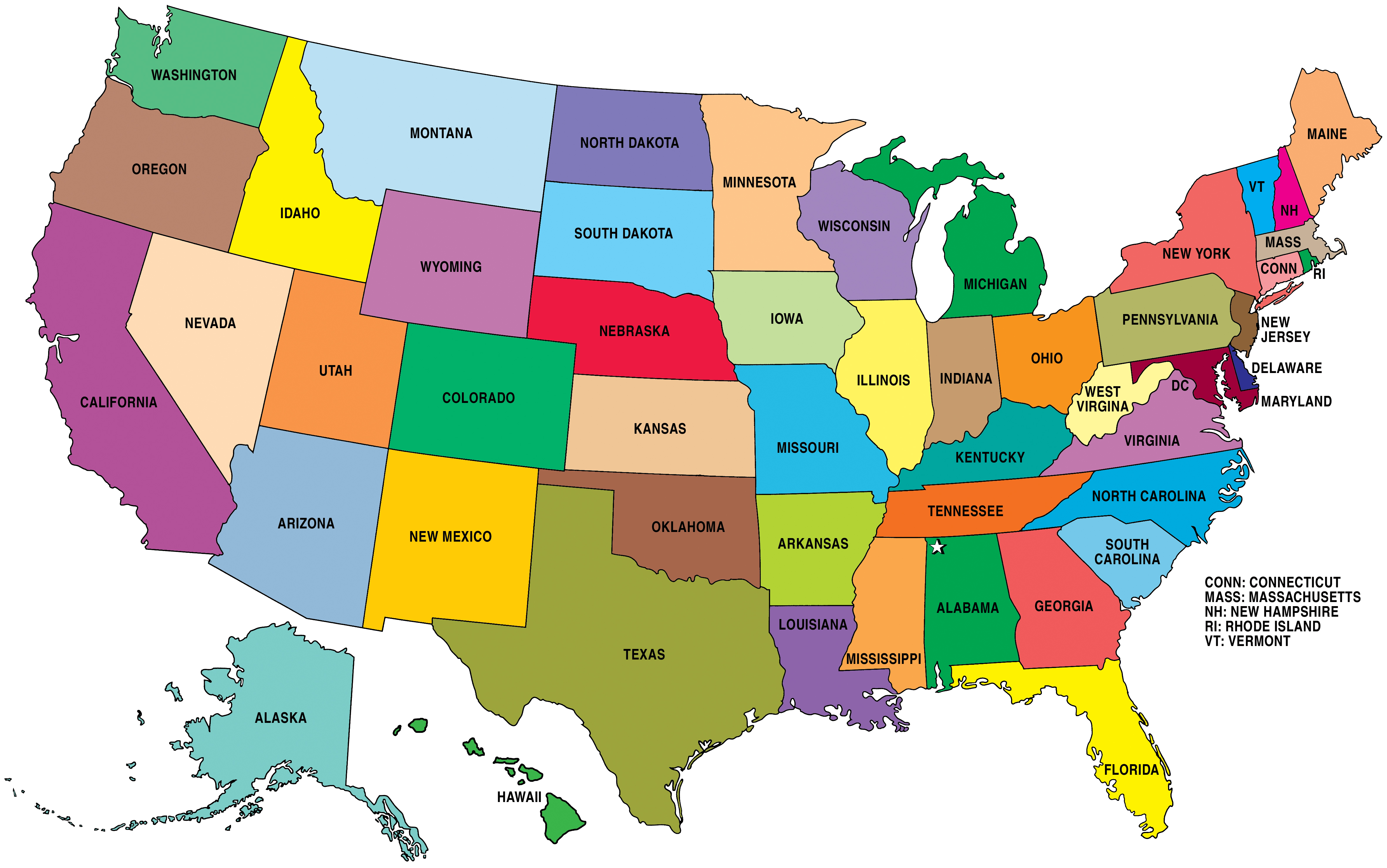 United States Of America Map Usa Map USA Map 4726x2960