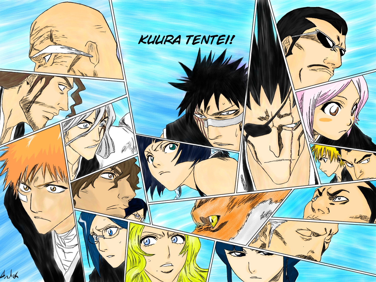 Ichigo Kurosaki Rangiku Matsumoto Nanao Ise Nemu Kurotsuchi Yasutora Sado Uryu Ishida Yachiru Kusaji 1600x1200