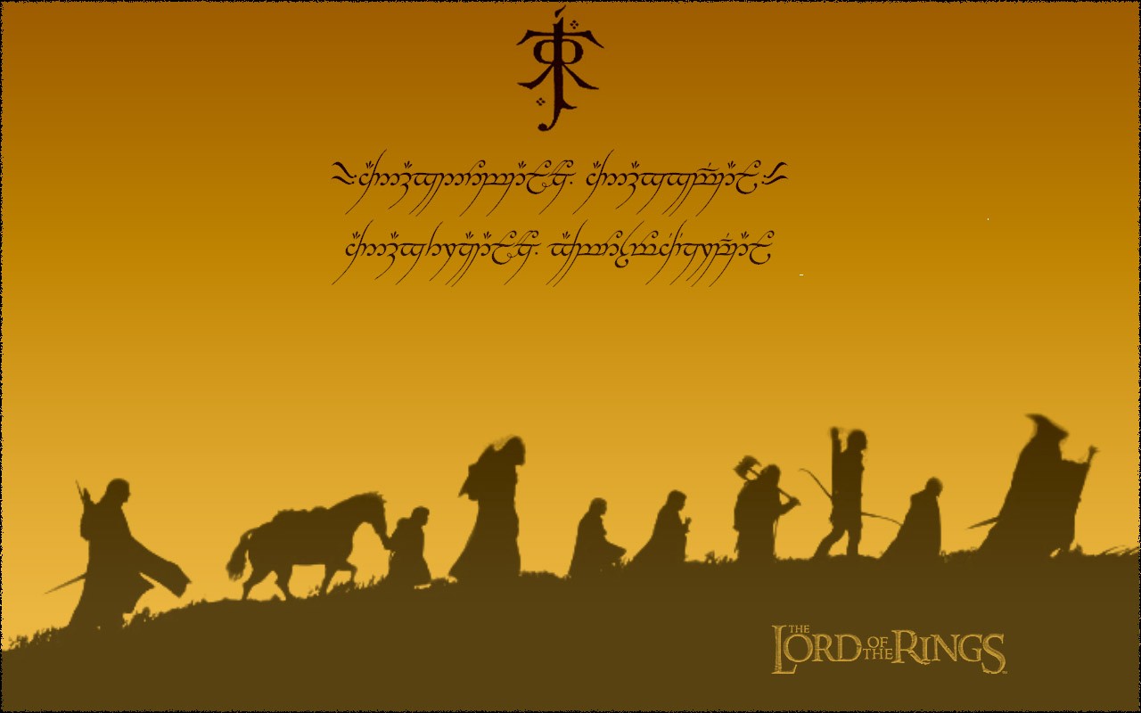 The Lord Of The Rings The Lord Of The Rings The Fellowship Of The Ring Yellow Background Movies 1280x800