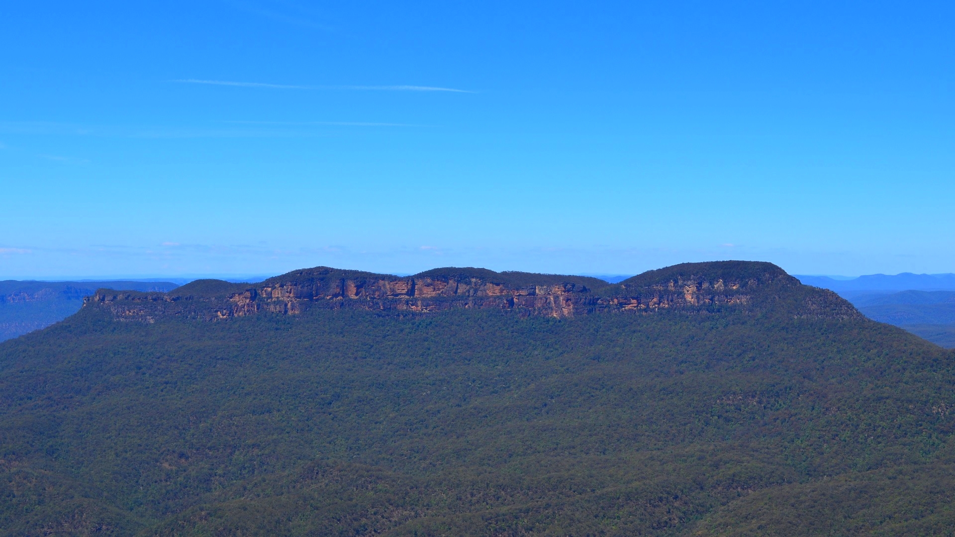 Blue Mountains Katoomba Mountain Cliff Forest Australia 1920x1080
