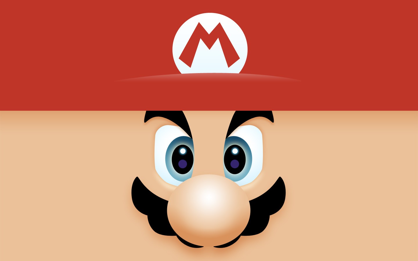 Super Mario Digital Art Face Nintendo Video Games Mustache 1440x900
