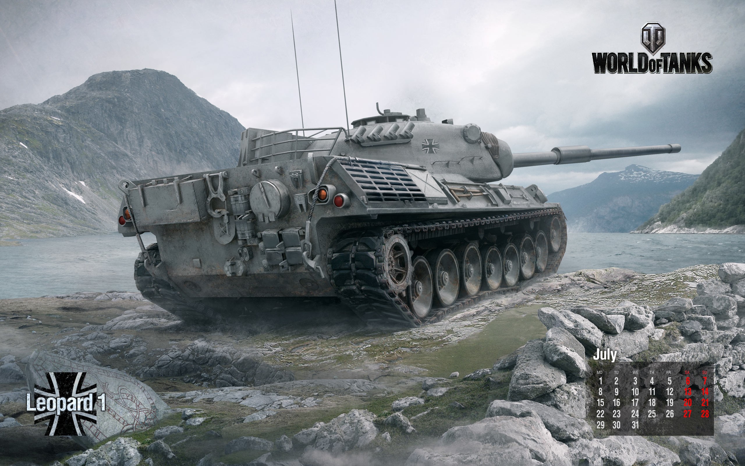 World Of Tanks Leopard 1 Calendar 2560x1600