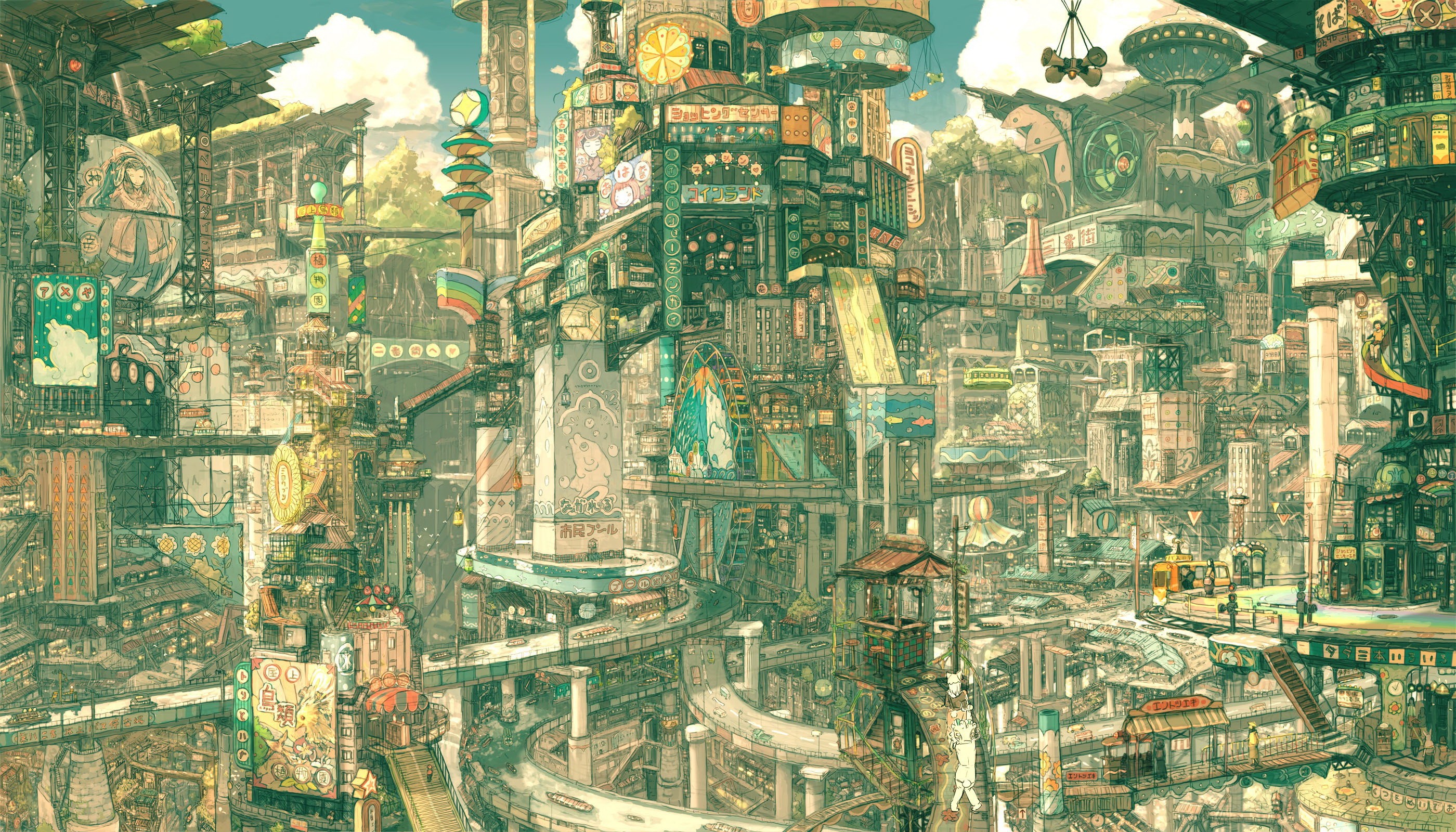 Animation Artwork Imperial Boy Fantasy City Cityscape 2800x1600