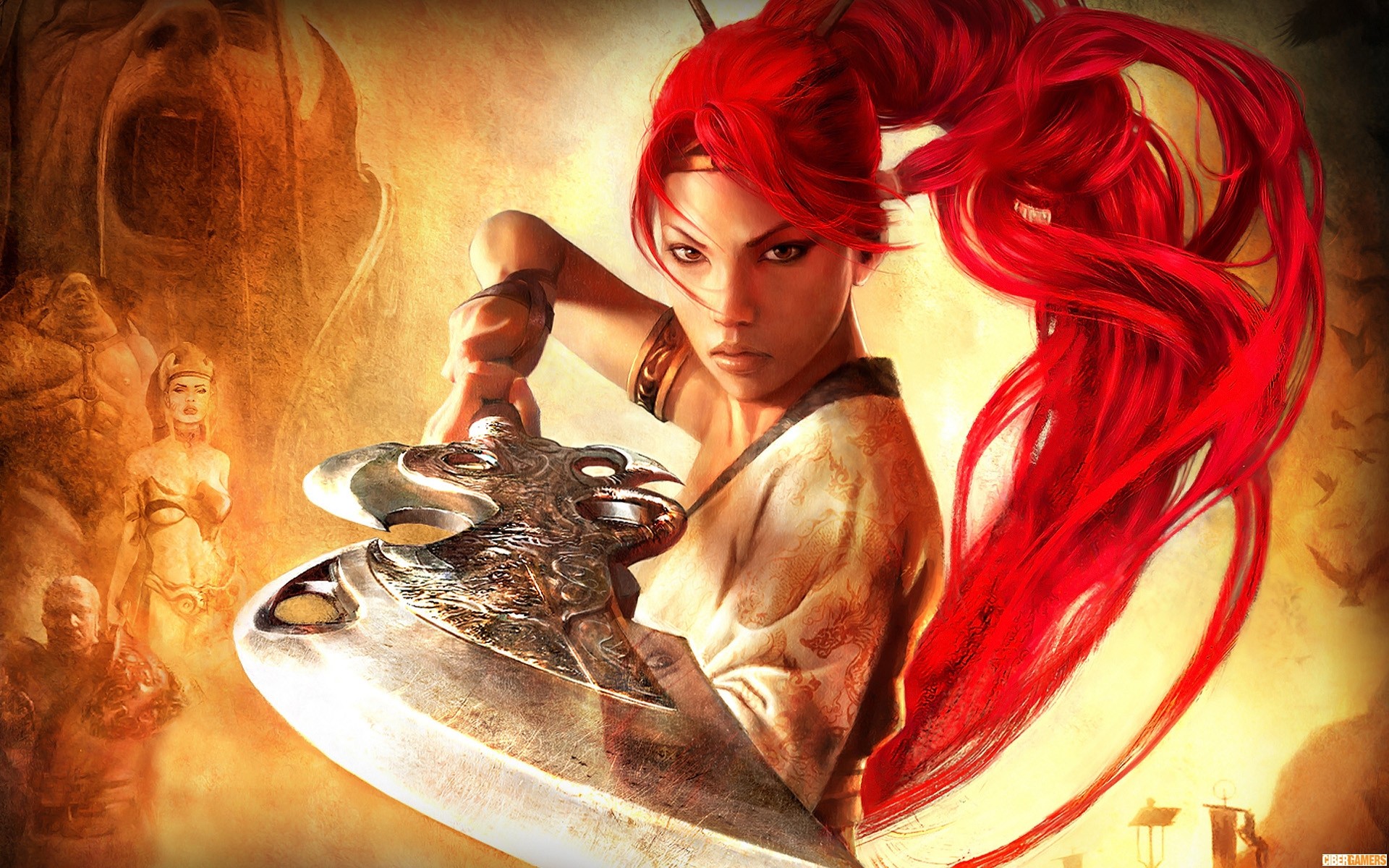 Heavenly Sword Video Games Video Game Heroes Weapon Redhead Fantasy Girl Long Hair 1920x1200