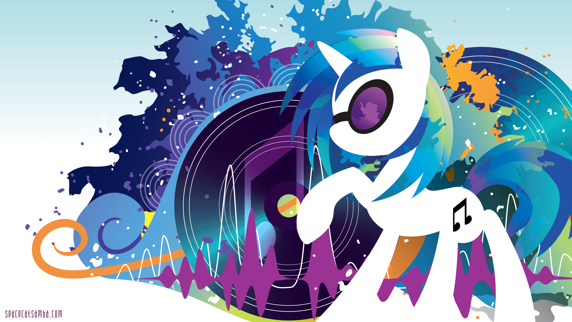 Vinyl Scratch DJ Pon 3 Fantasy Art 1920x1080