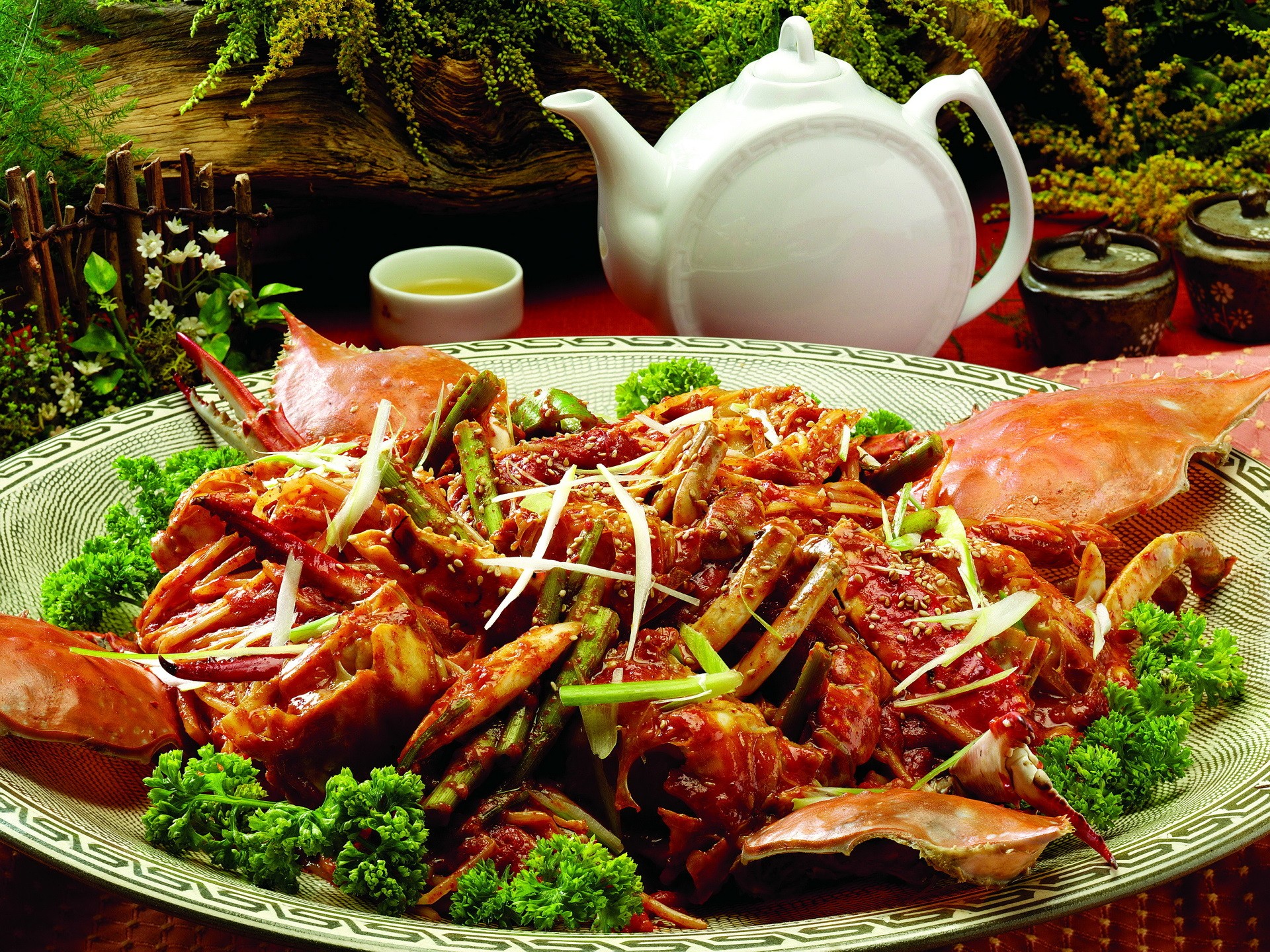 Food Sea Food Tea Broccoli 1920x1440