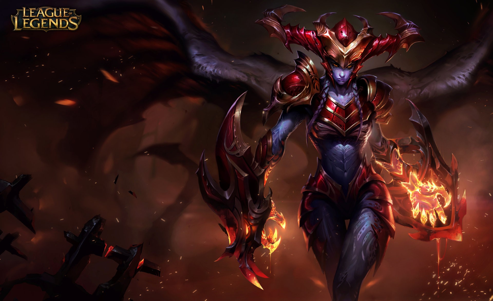 League Of Legends Women Shyvana Video Games 1920x1173