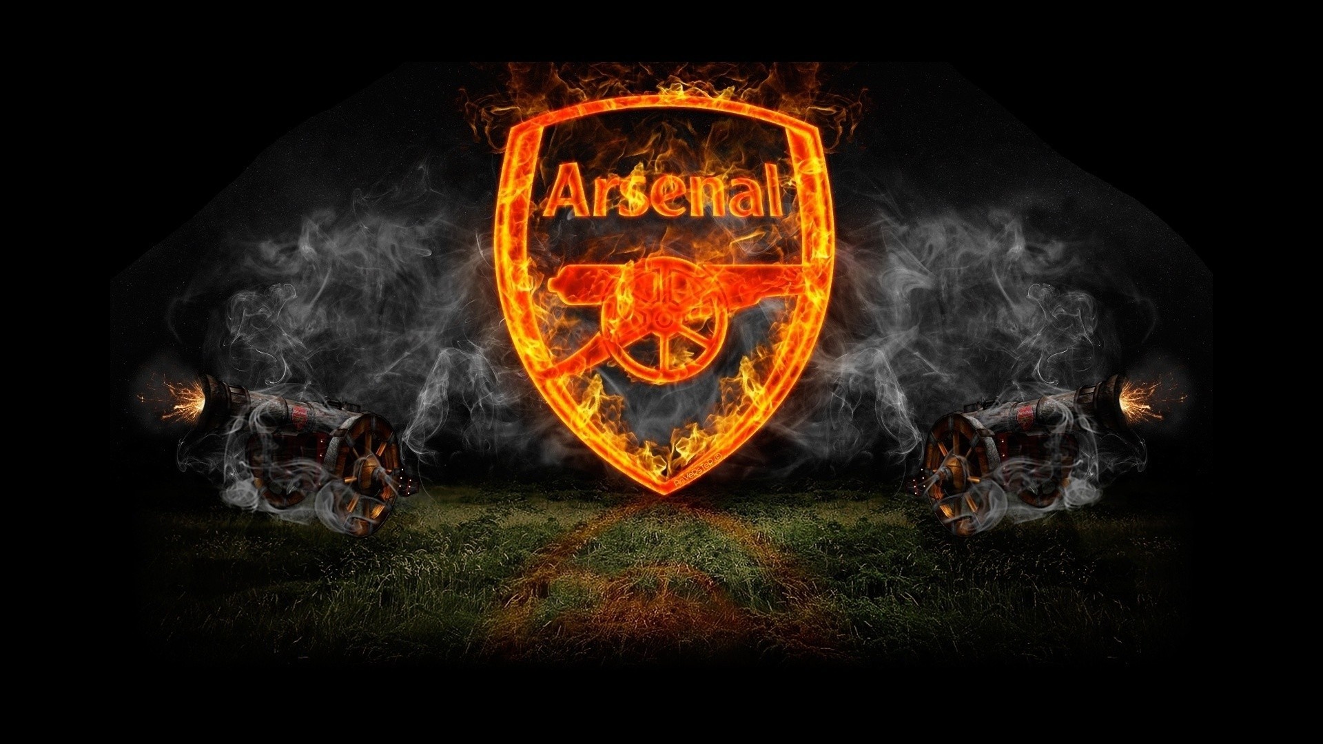 Arsenal London Logo Cannons 1920x1080