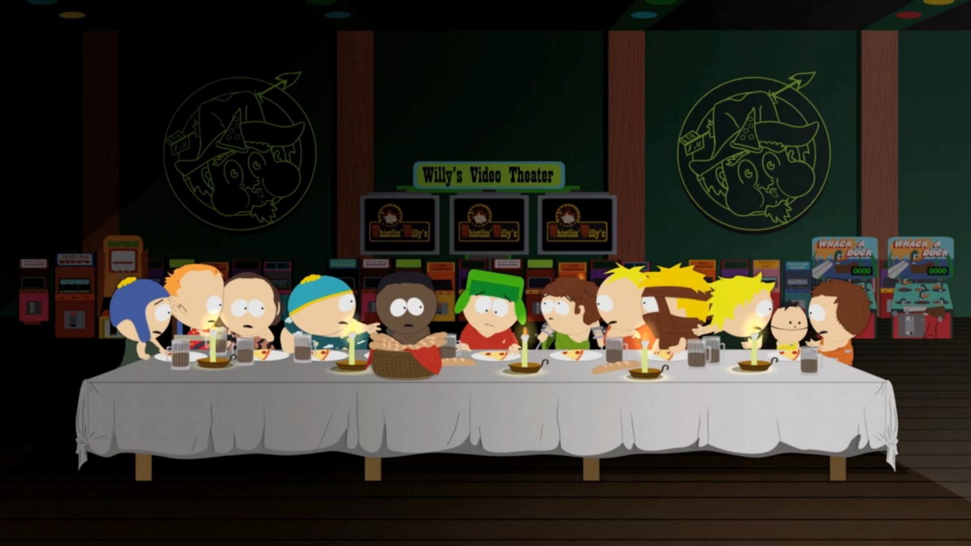 South Park The Last Supper Kyle Broflovski Eric Cartman Kenny McCormick Butters 1920x1080