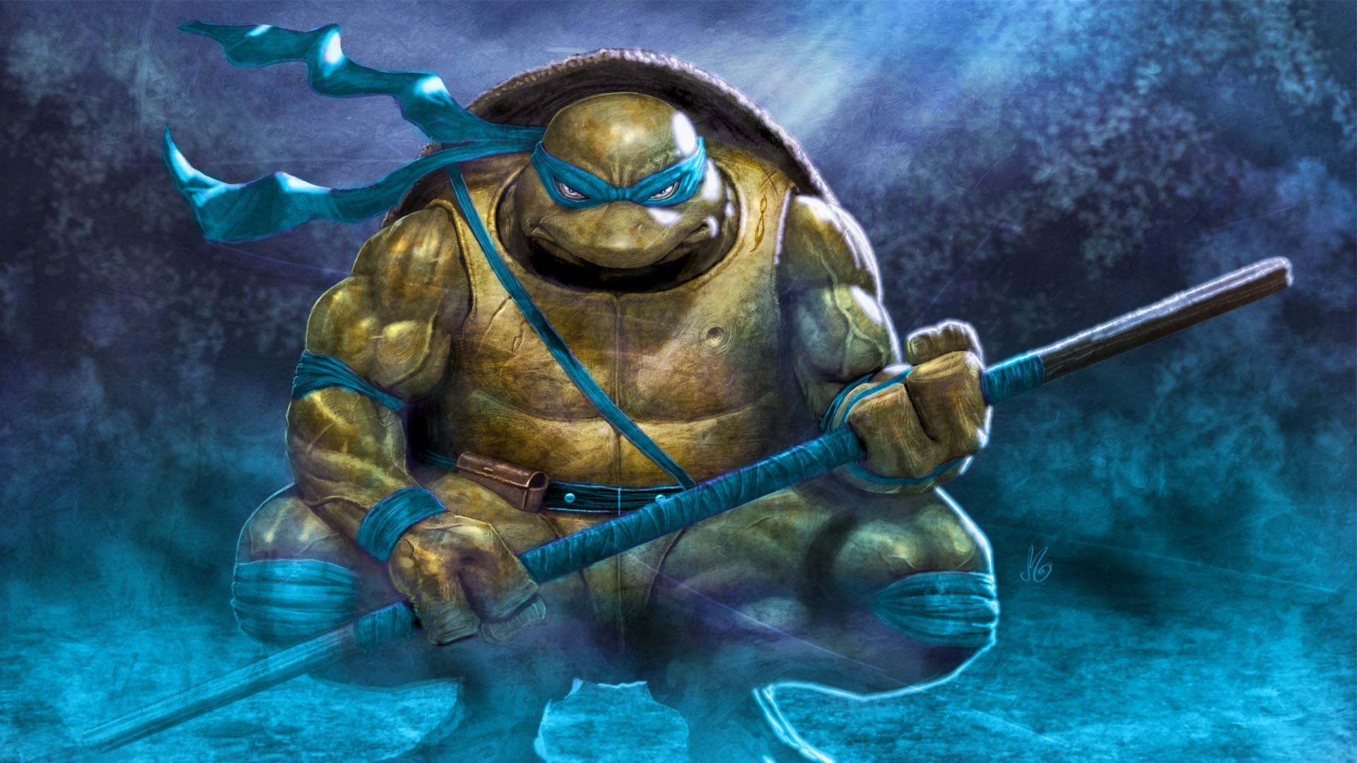 Teenage Mutant Ninja Turtles Leonardo Warrior 1920x1080