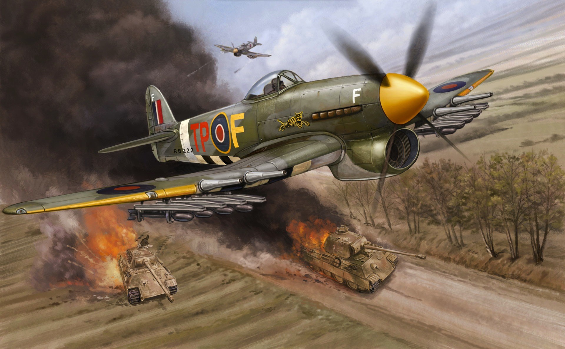 World War Ii Airplane Aircraft Hawker Typhoon Military Military Aircraft D Day 1920x1188