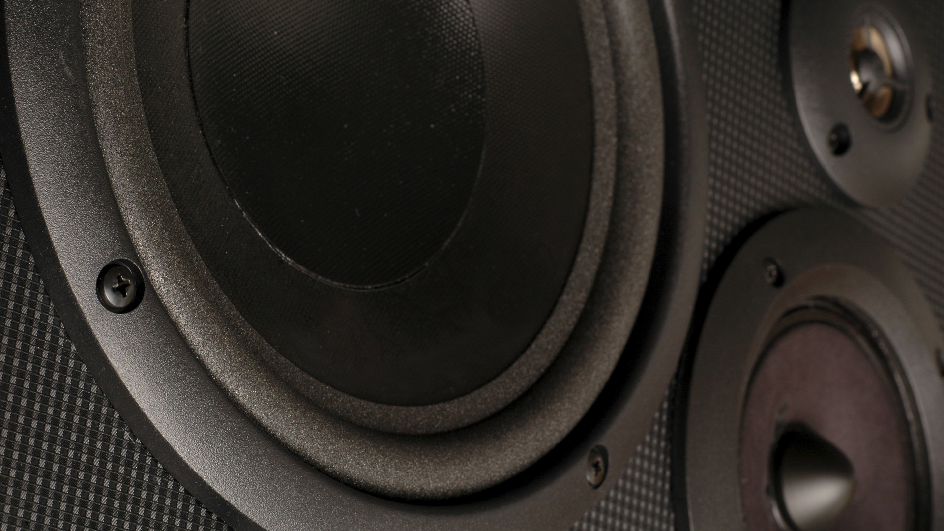 Sound Speakers Technology Black Screws 1920x1080