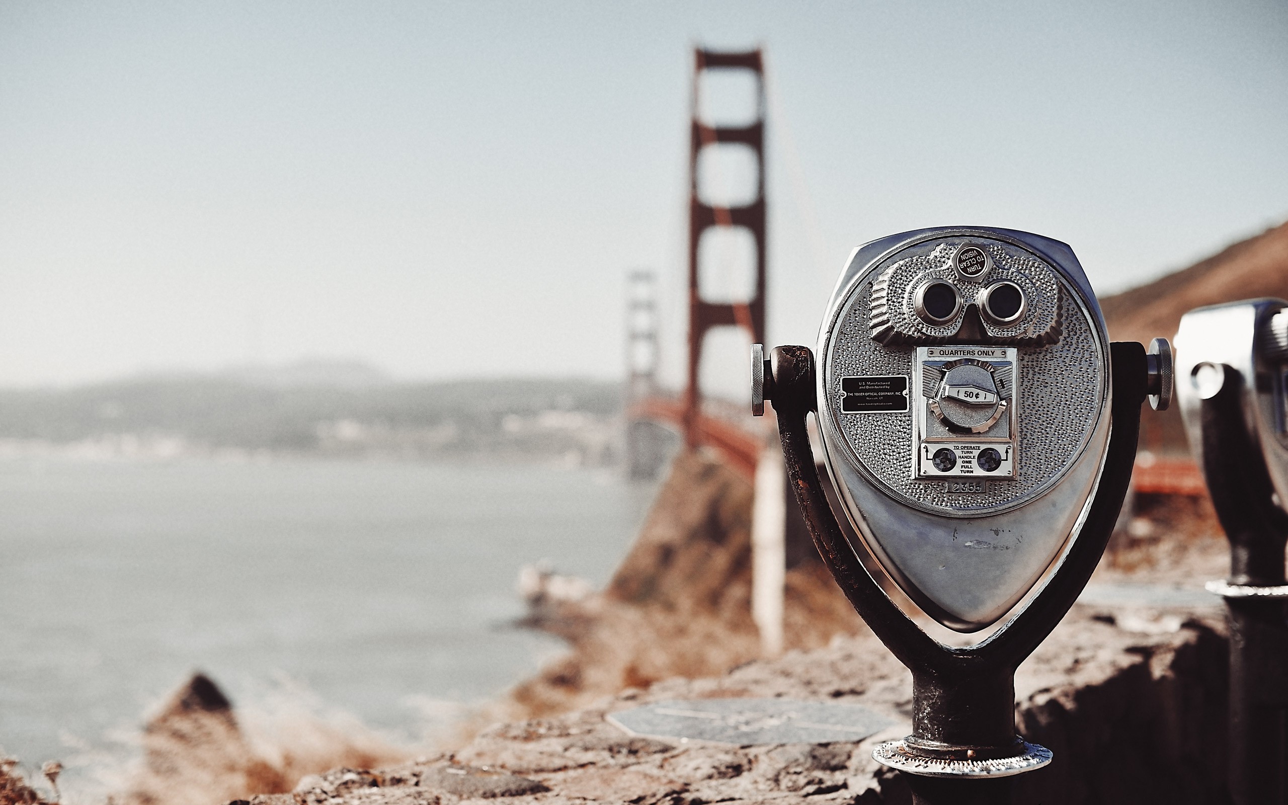 Bridge Golden Gate Bridge San Francisco Depth Of Field Binoculars 2560x1600