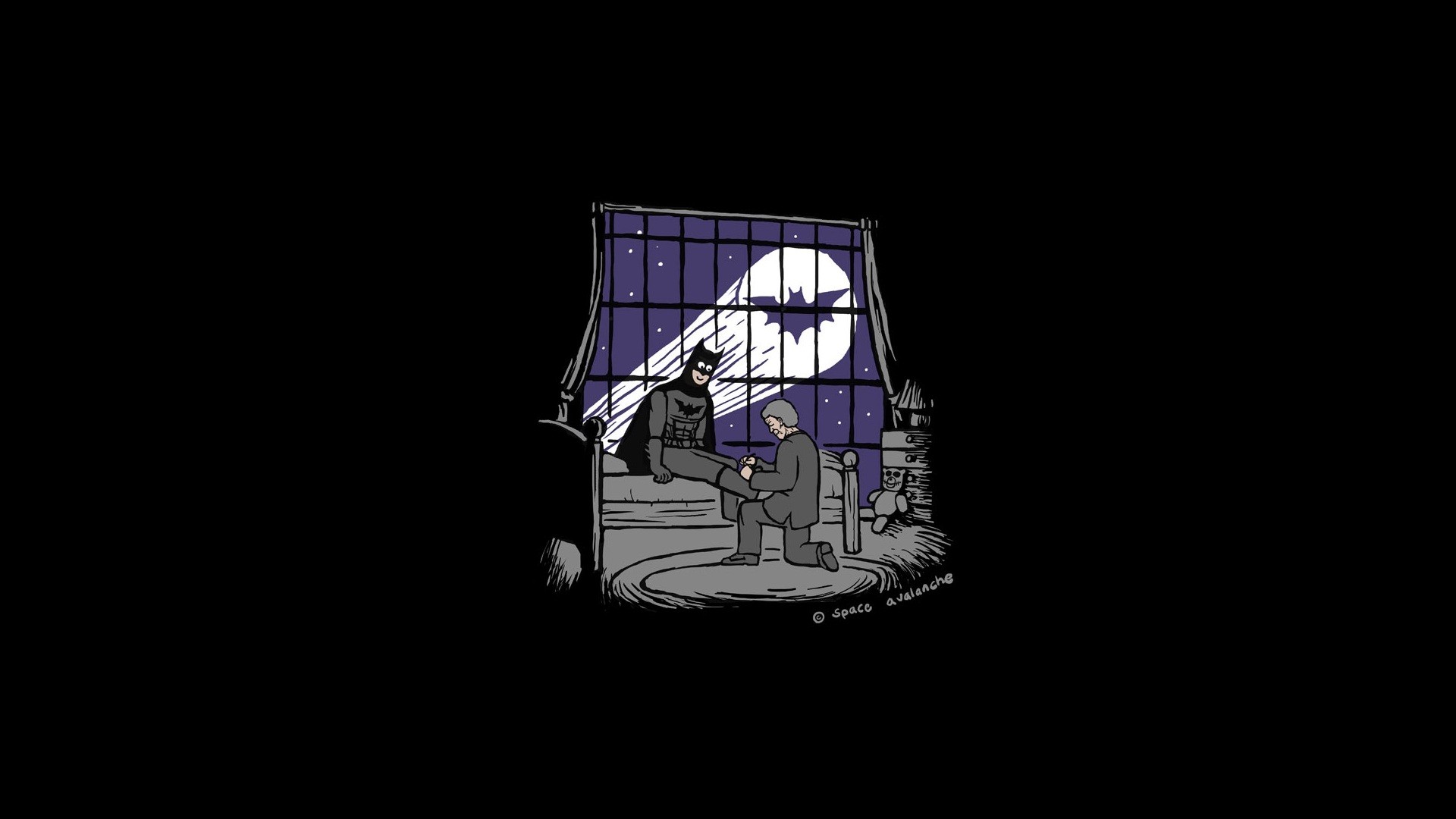 Digital Art Batman Begins Batman Batman Logo Alfred Pennyworth Window 1920x1080