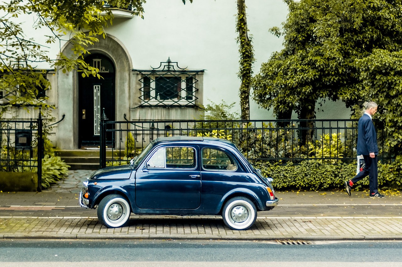 Fiat 500 Car Urban Vehicle FiAT Blue Cars 1280x851