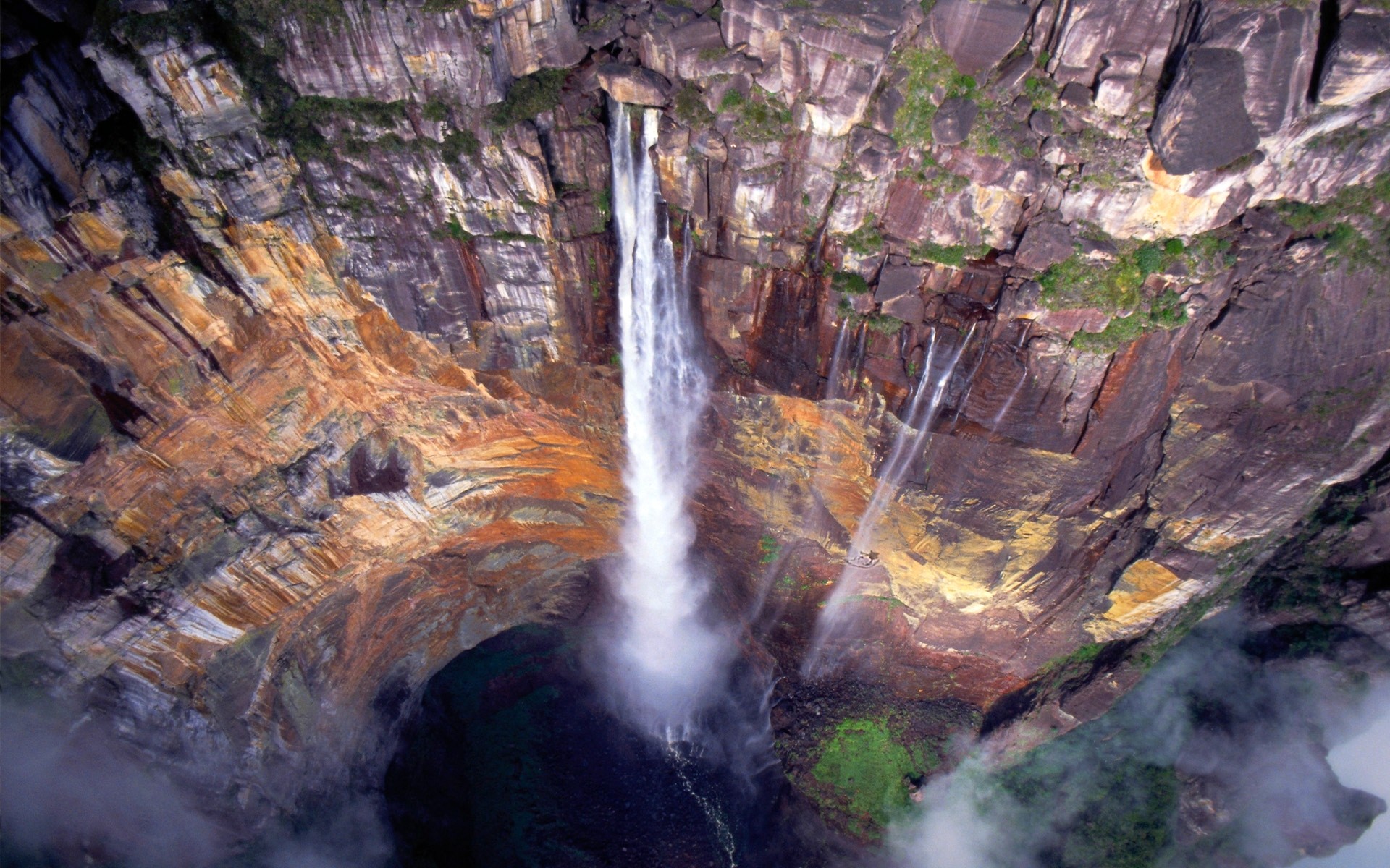 Angel Falls Venezuela Waterfall Mountains Cliff Nature Mist 1920x1200